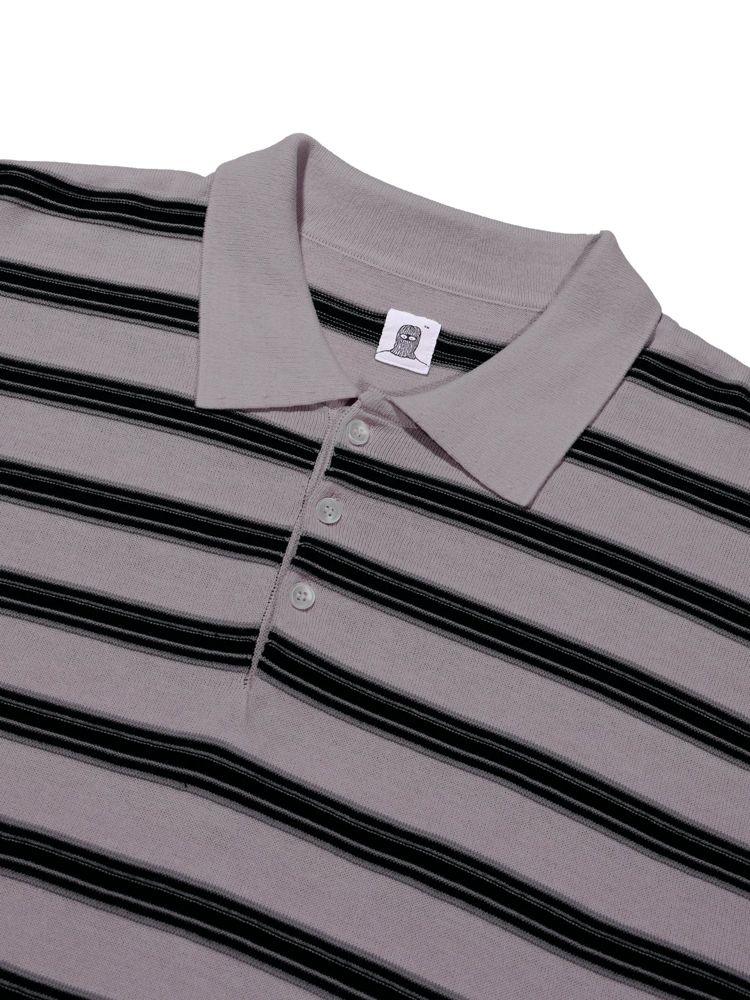 3-Line Stripe Collar Knit (Grey)