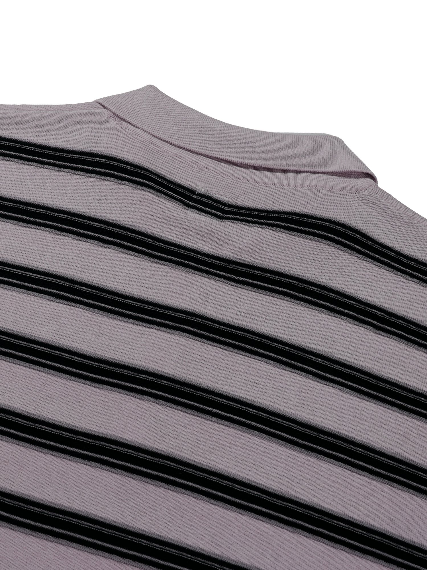 3-Line Stripe Collar Knit (Grey)