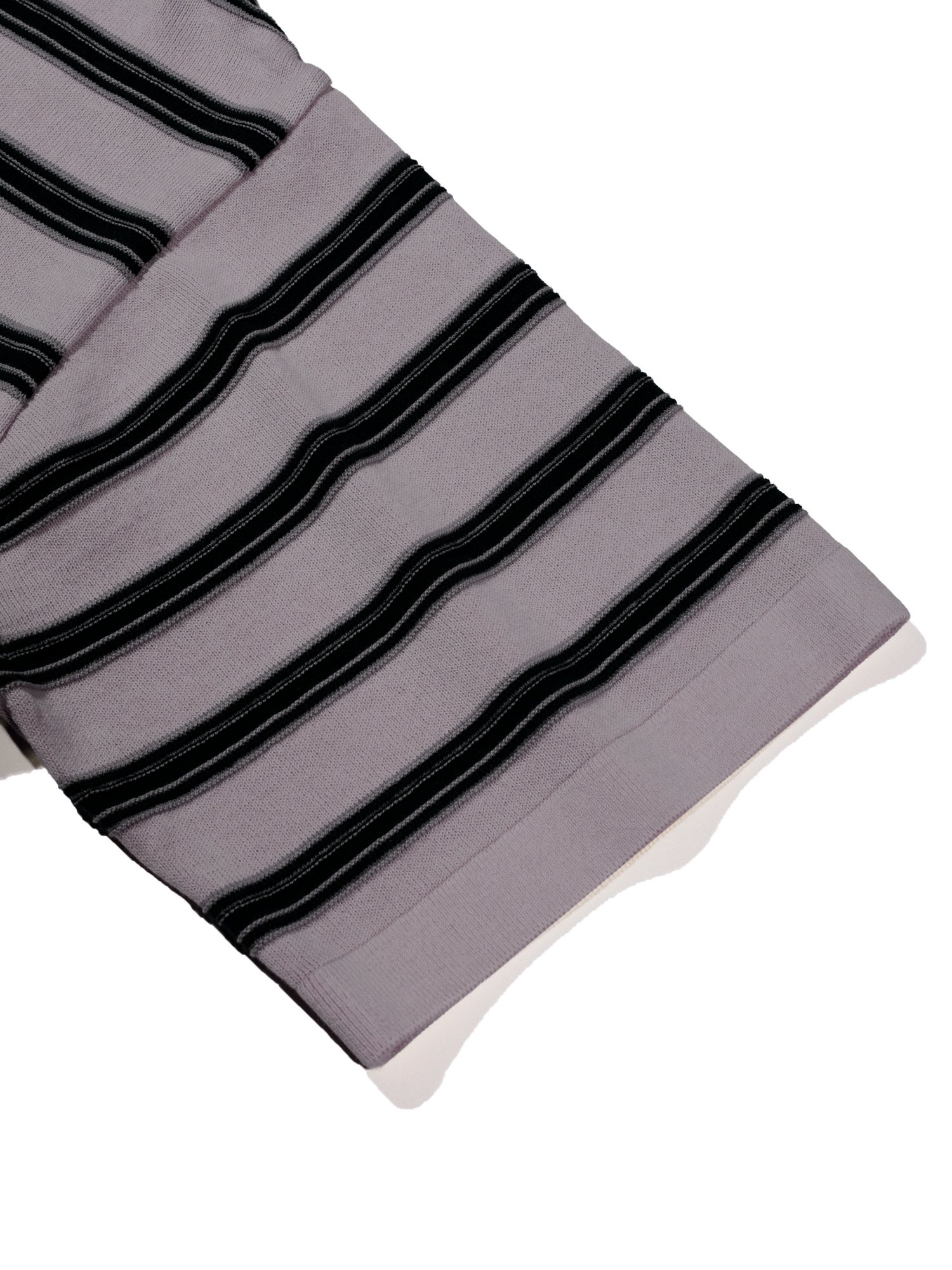 3-Line Stripe Collar Knit (Grey)