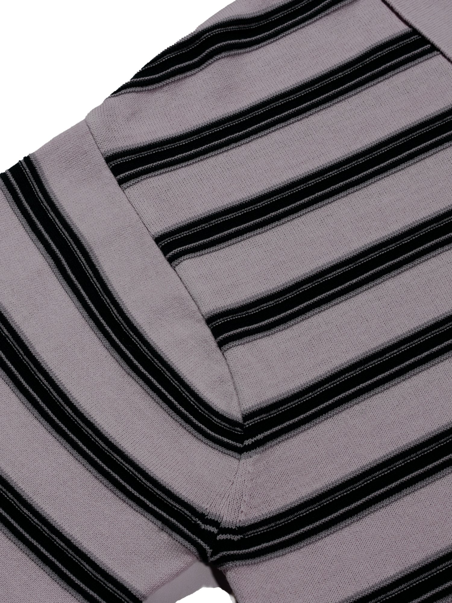 3-Line Stripe Collar Knit (Grey)