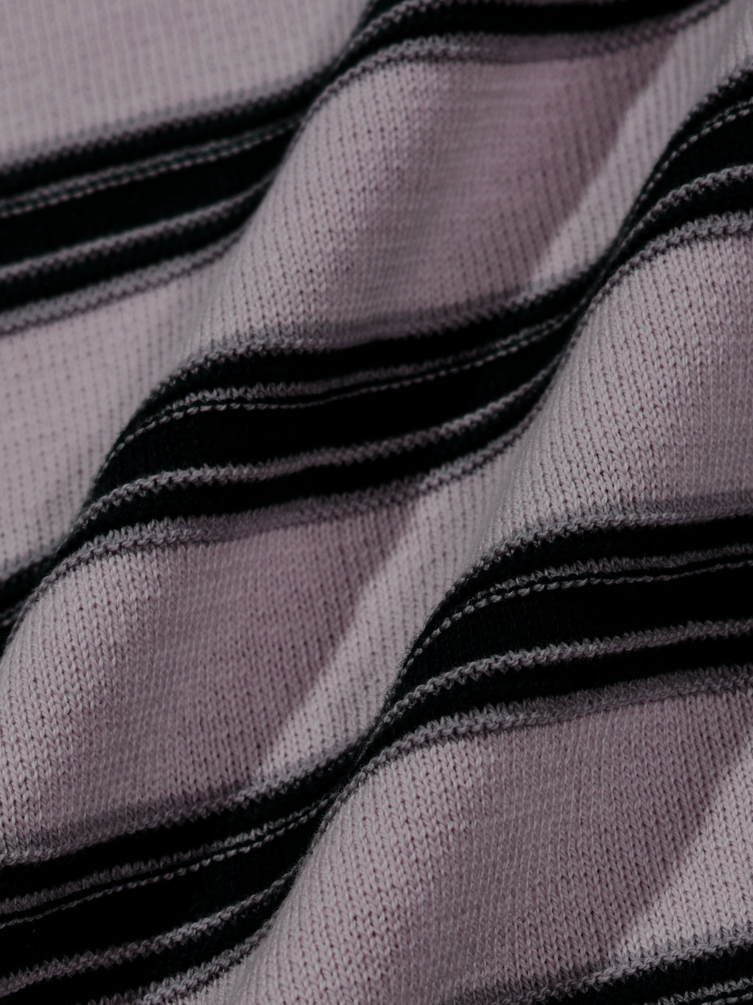 3-Line Stripe Collar Knit (Grey)