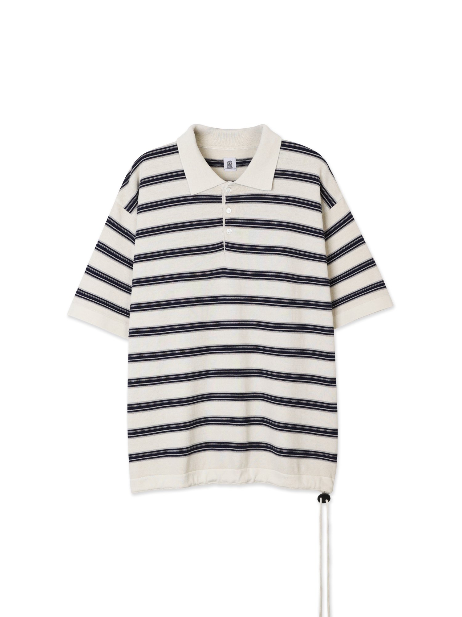 3-Line Stripe Collar Knit (Ivory)