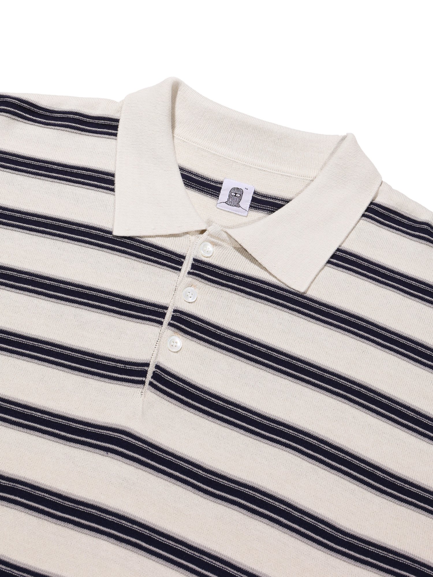 3-Line Stripe Collar Knit (Ivory)