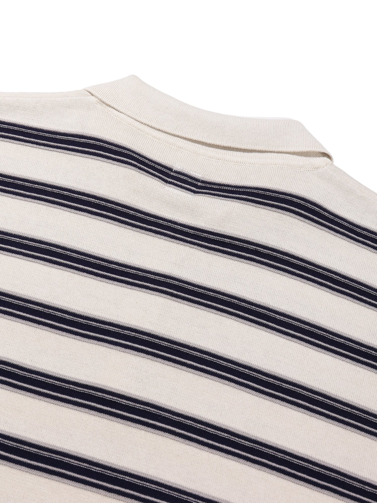 3-Line Stripe Collar Knit (Ivory)
