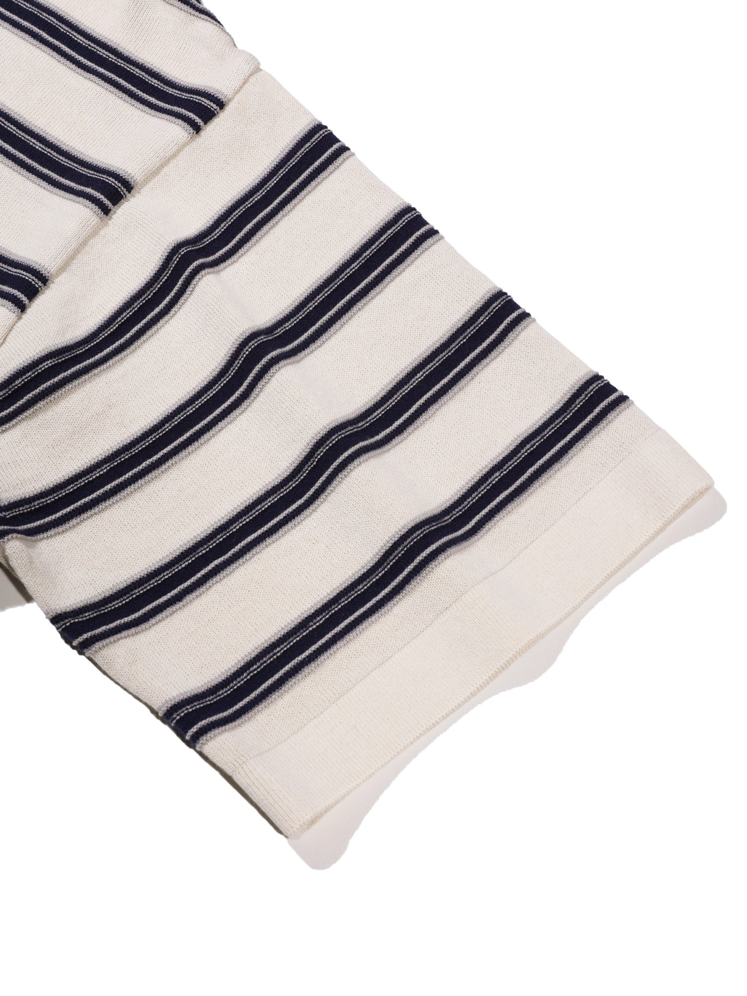 3-Line Stripe Collar Knit (Ivory)