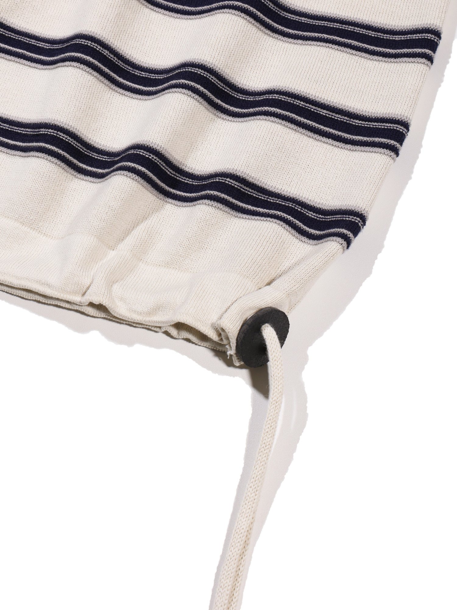 3-Line Stripe Collar Knit (Ivory)