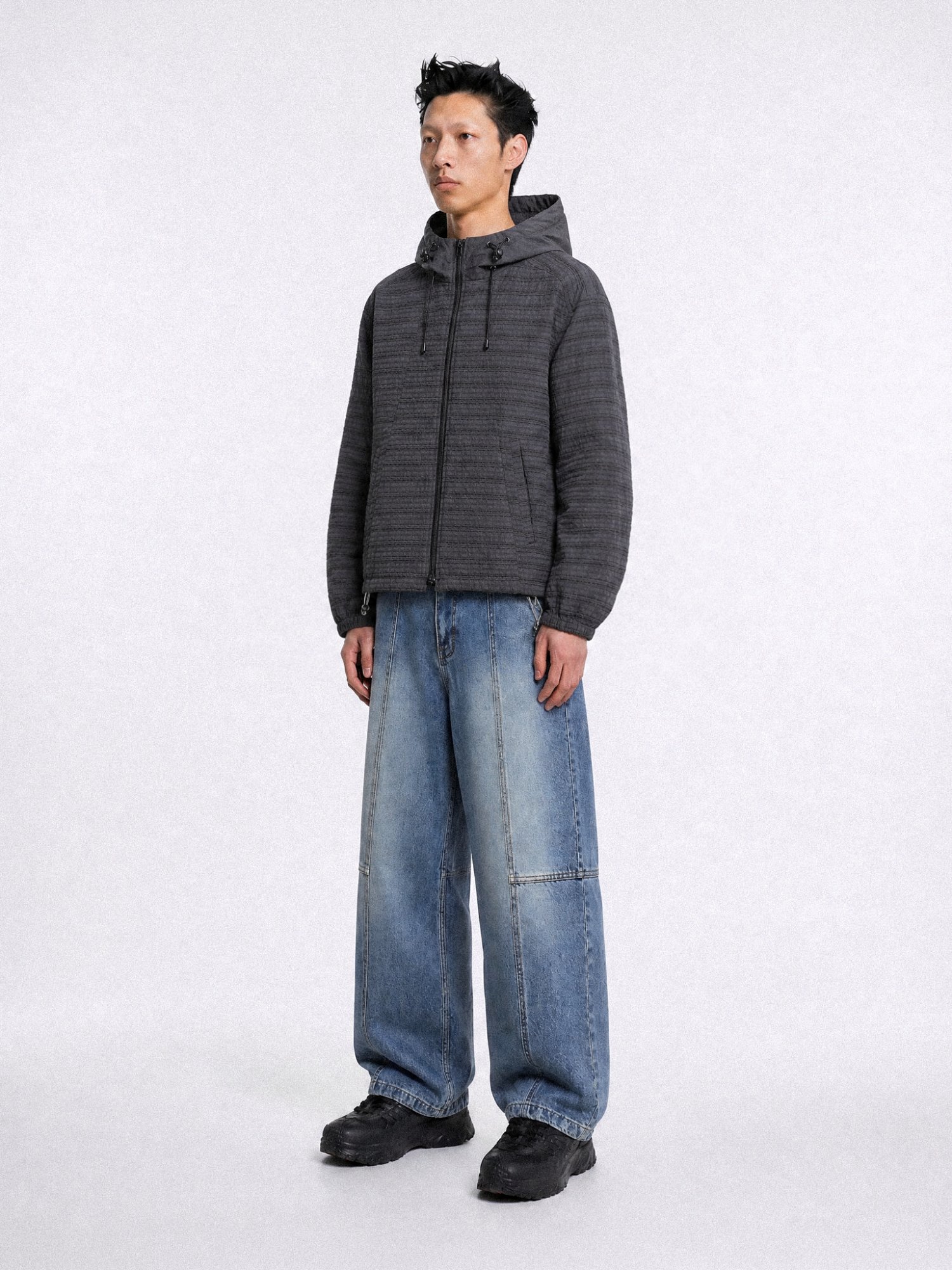 Jacquard Parka (Charcoal)
