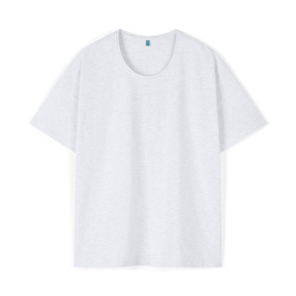U-neck Half Sleeve (White Melange)