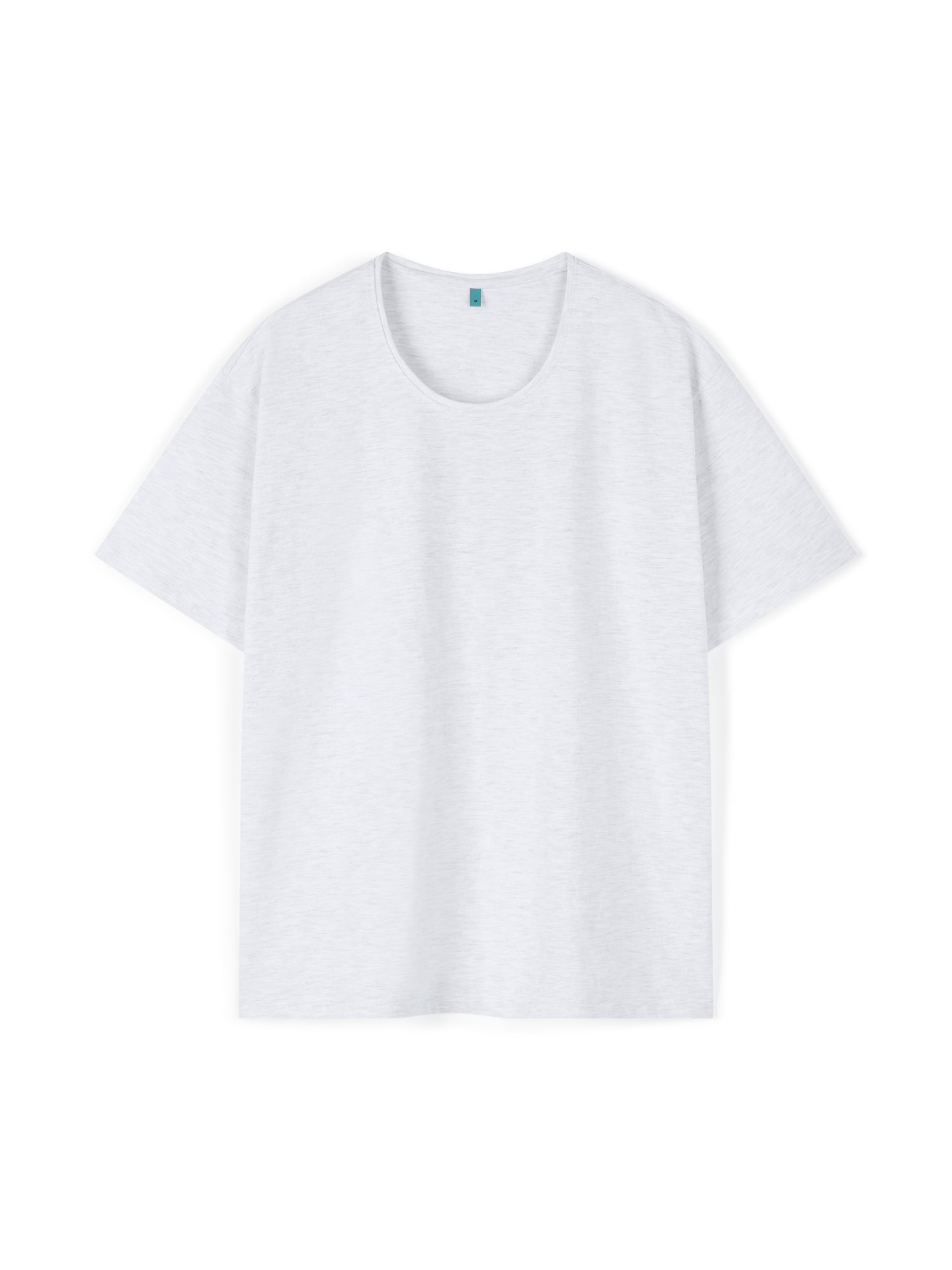 U-neck Half Sleeve (White Melange)