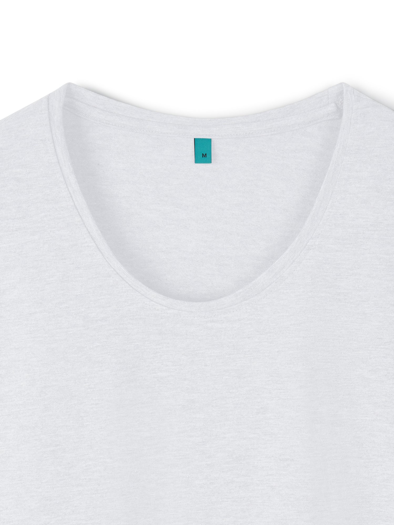 U-neck Half Sleeve (White Melange)