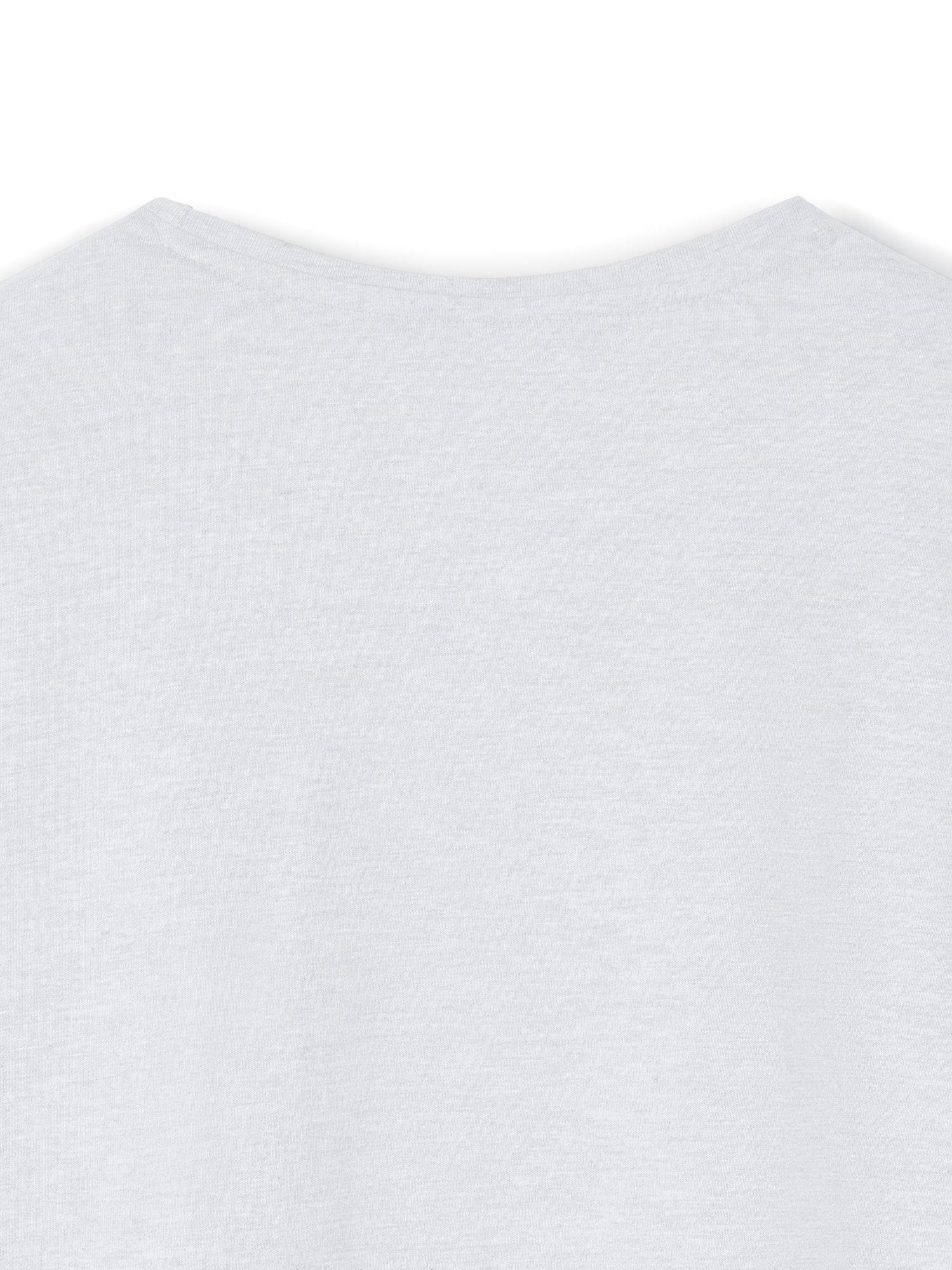 U-neck Half Sleeve (White Melange)
