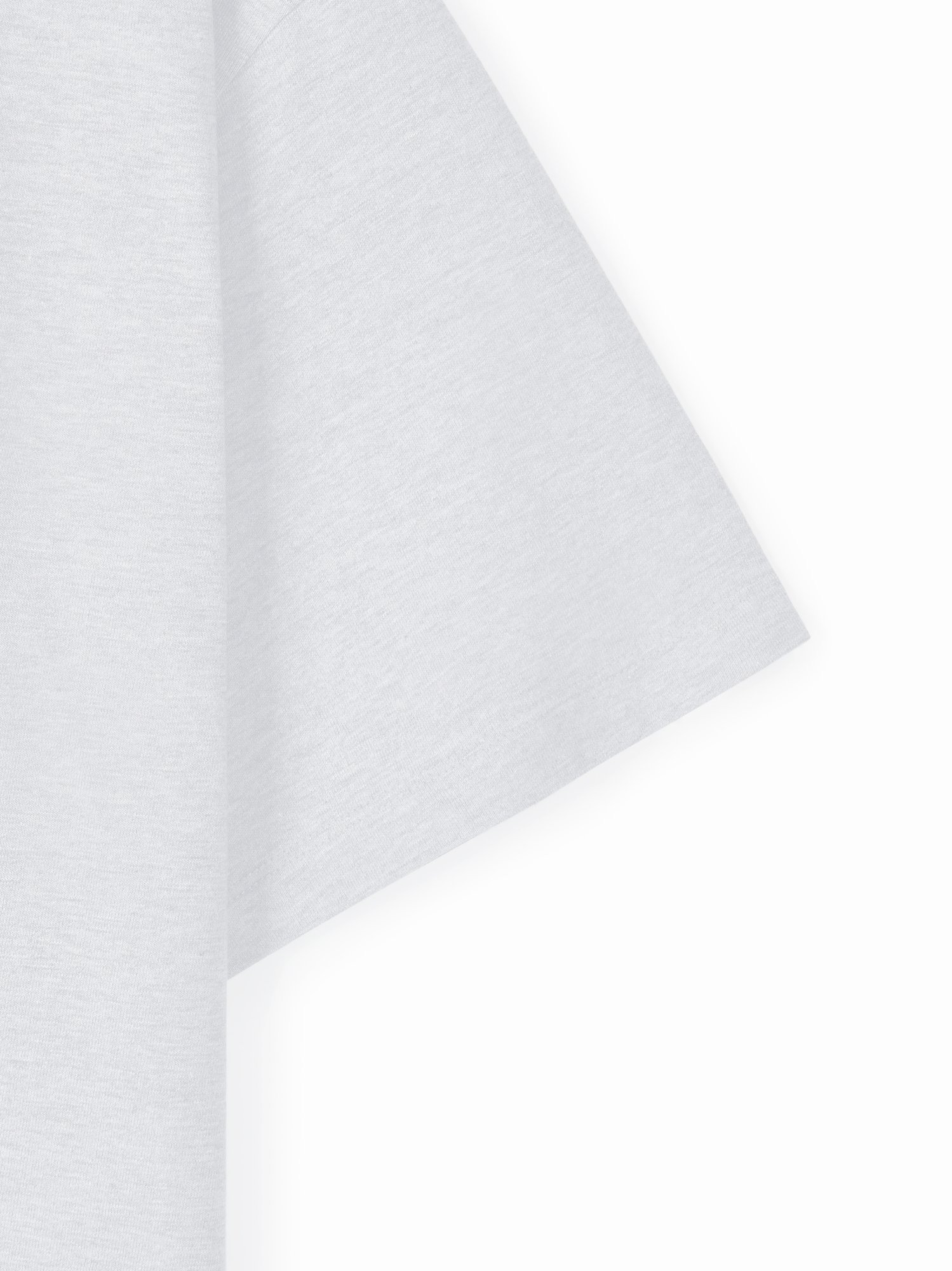 U-neck Half Sleeve (White Melange)