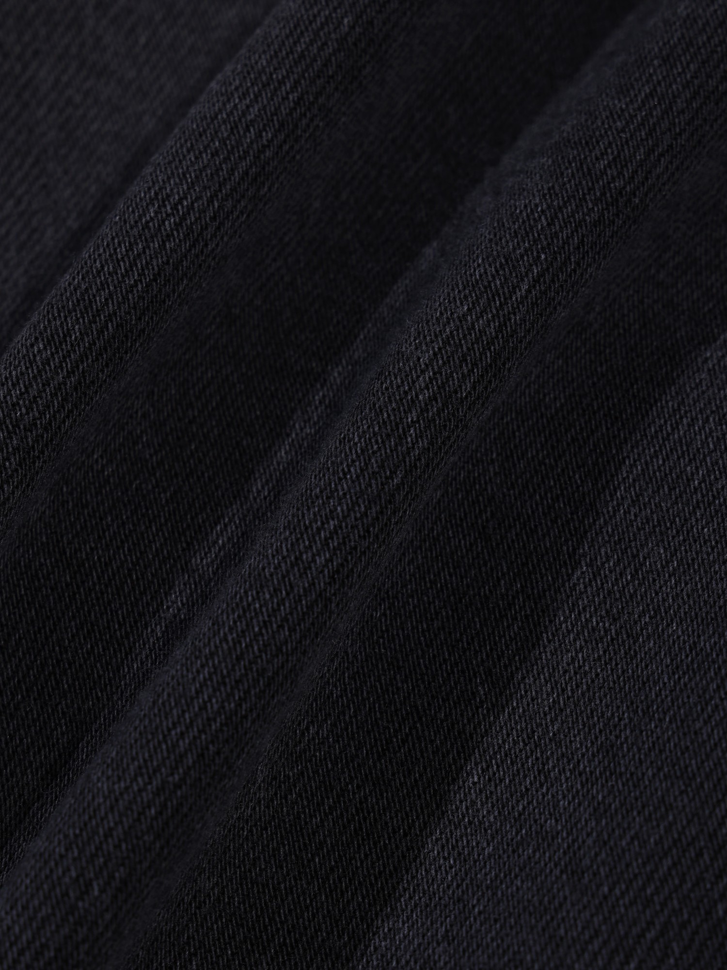 Zip-up Snap Denim Jacket (Black)