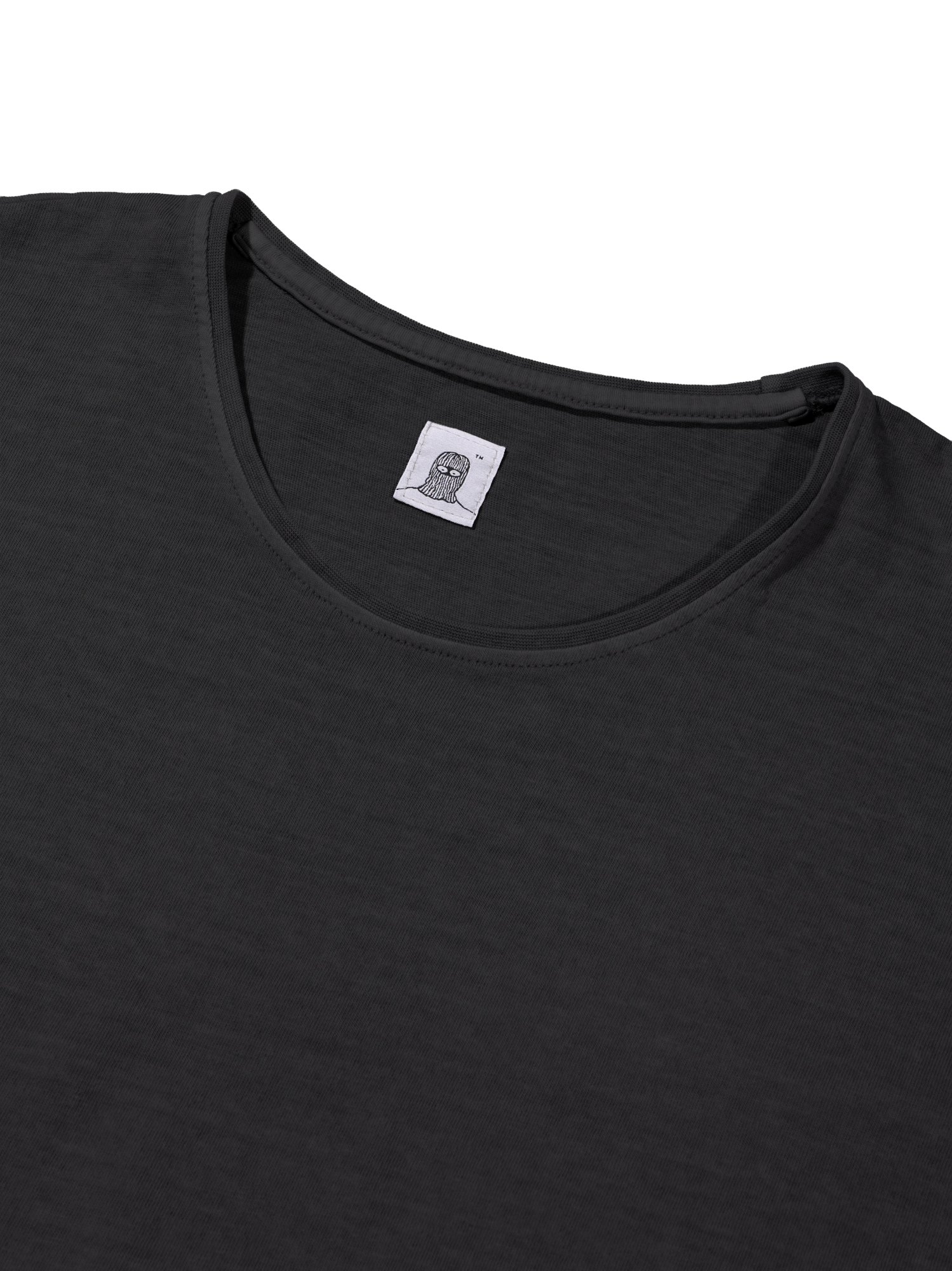 Dyed U-neck Half Sleeve (Charcoal)