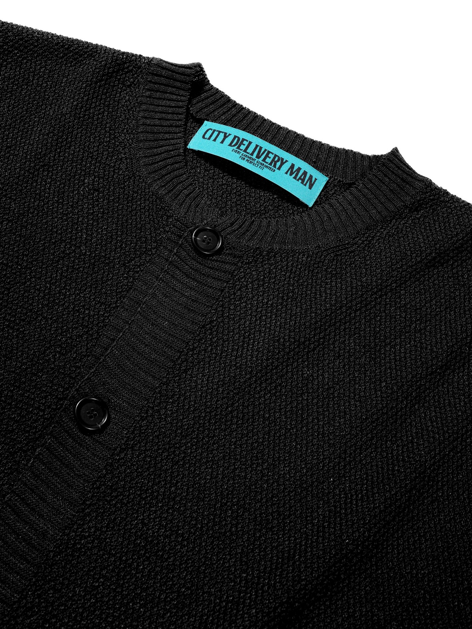Linen Needle-work Cardigan (Black)