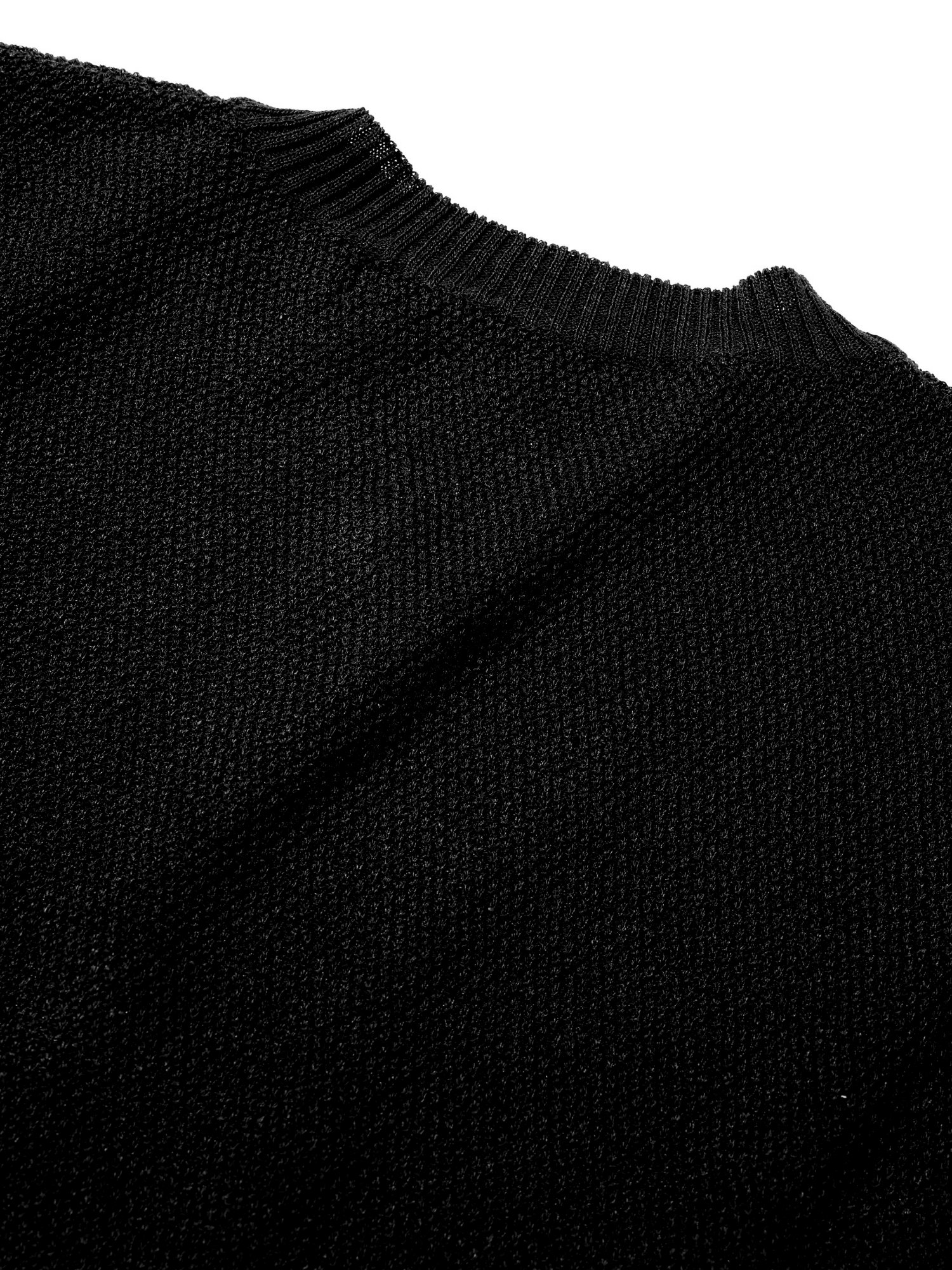 Linen Needle-work Cardigan (Black)