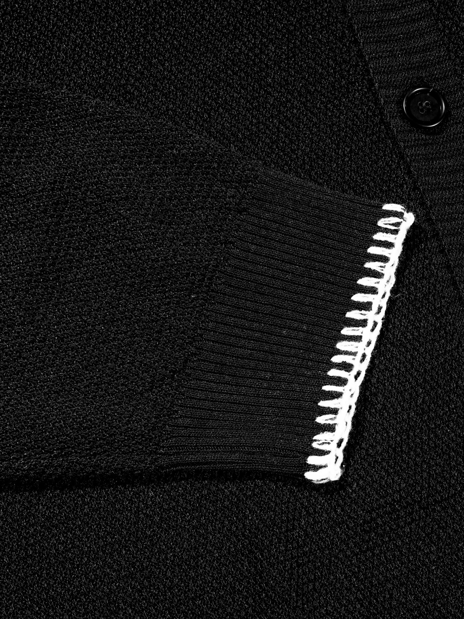 Linen Needle-work Cardigan (Black)