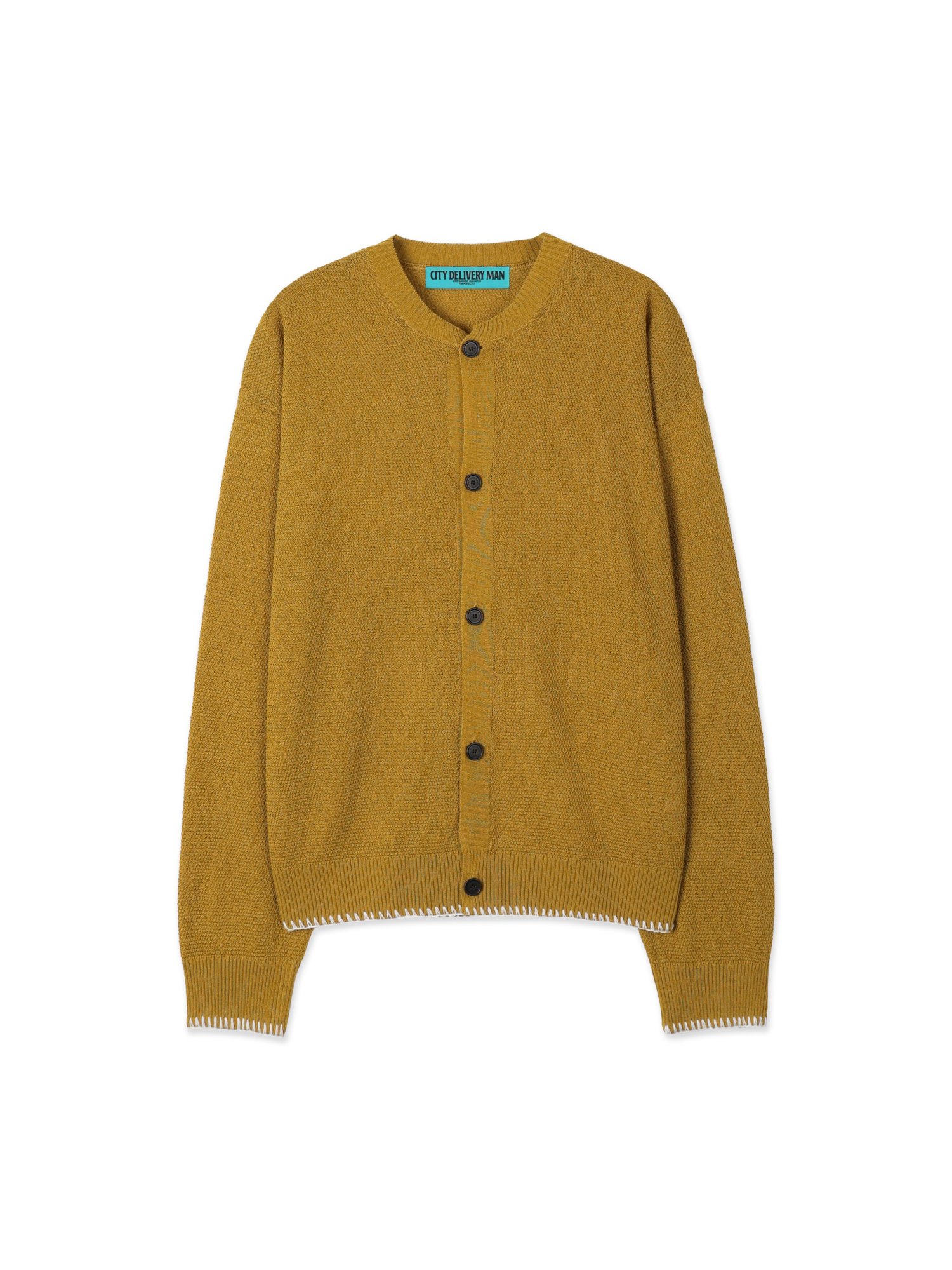Linen Needle-work Cardigan (Yellow)