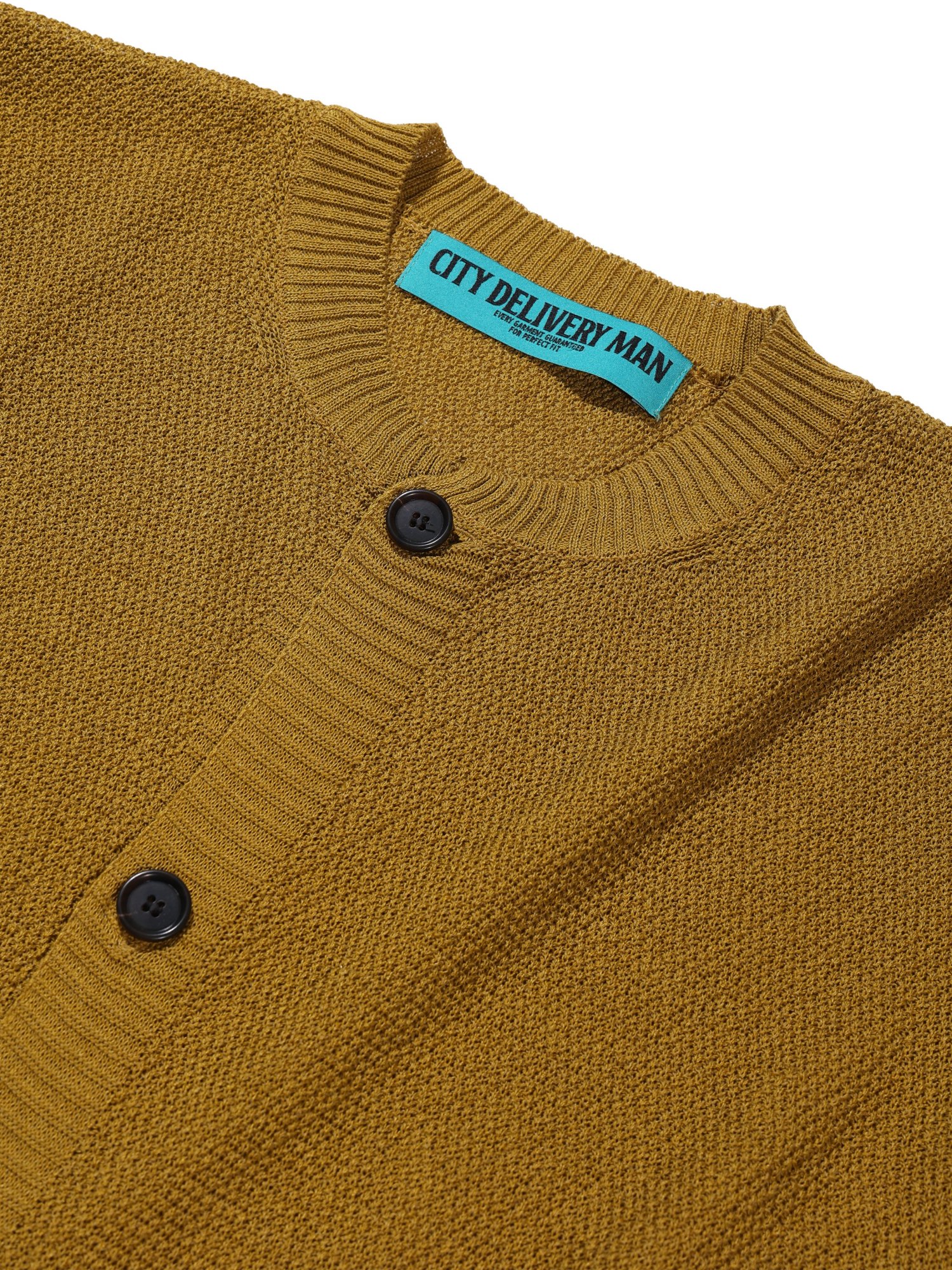 Linen Needle-work Cardigan (Yellow)
