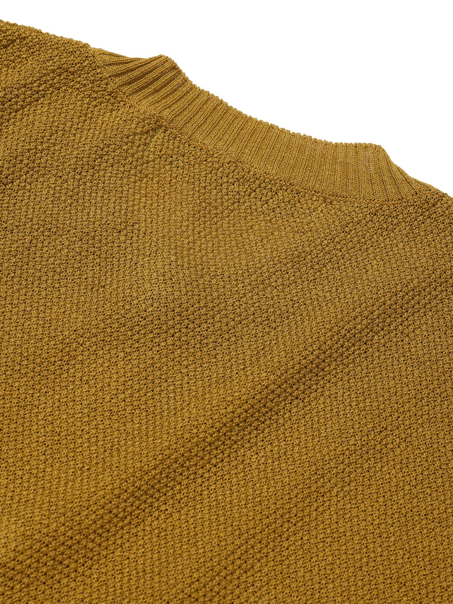 Linen Needle-work Cardigan (Yellow)