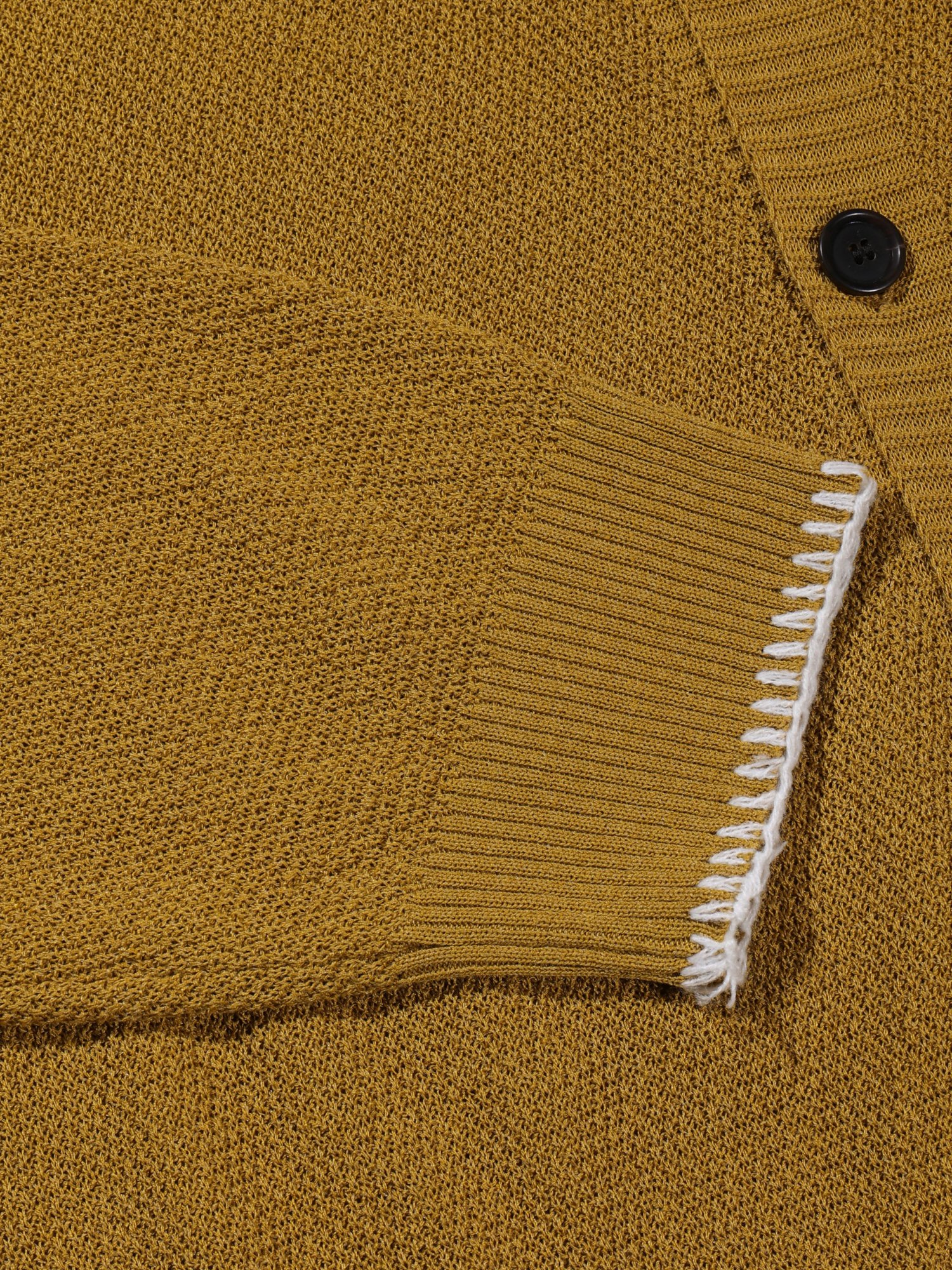 Linen Needle-work Cardigan (Yellow)