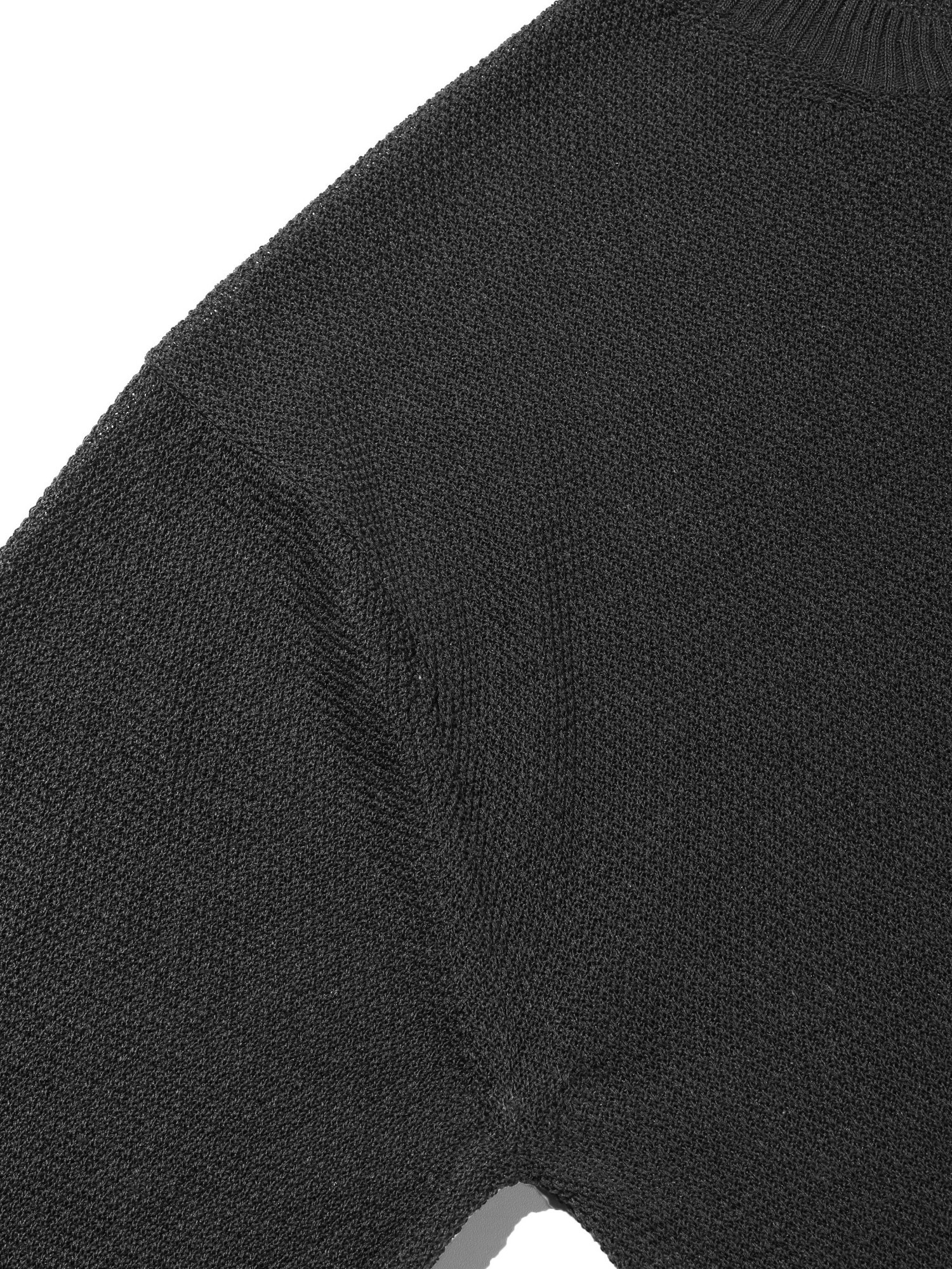 Linen Needle-work Cardigan (Charcoal)