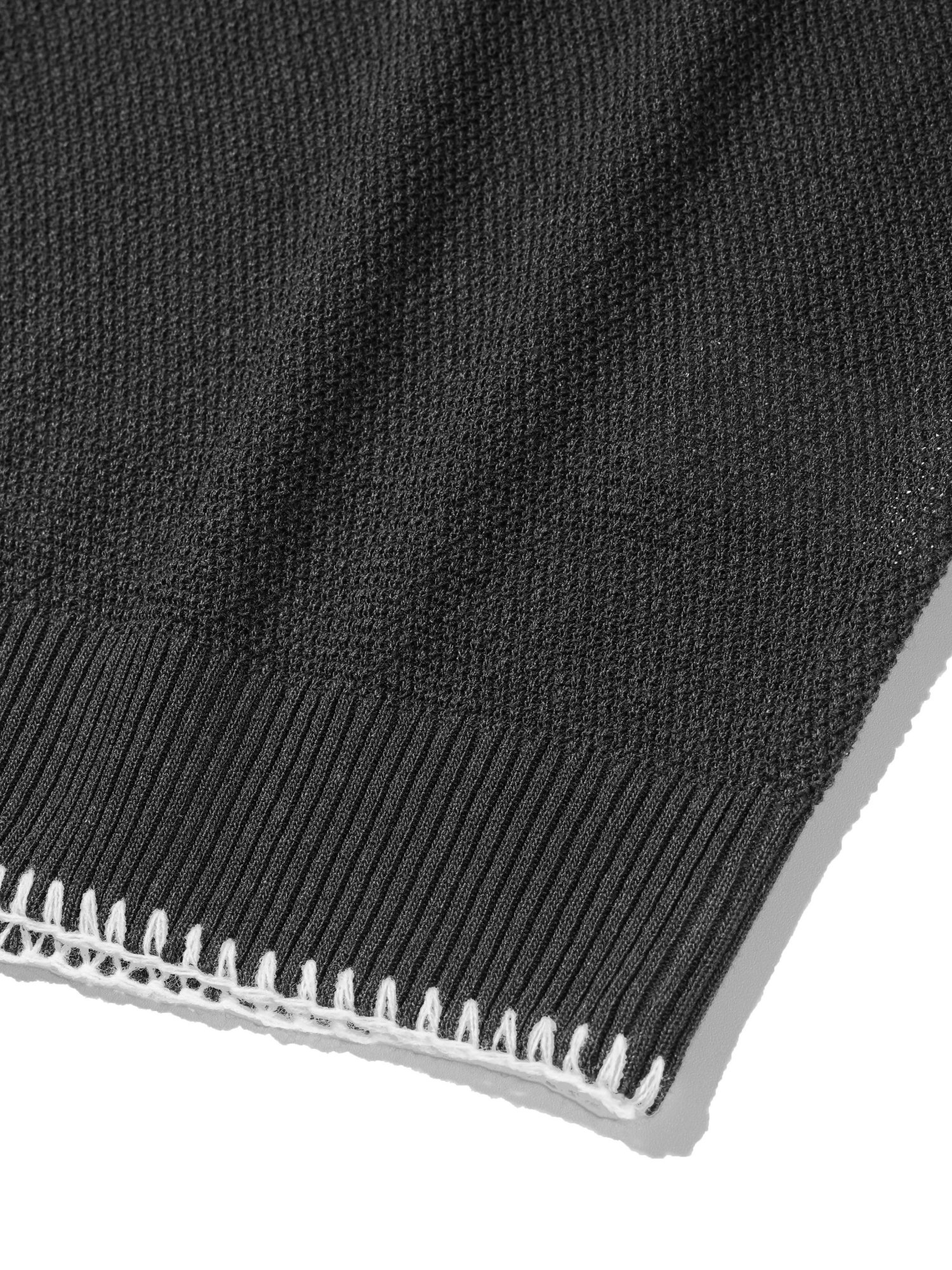 Linen Needle-work Cardigan (Charcoal)