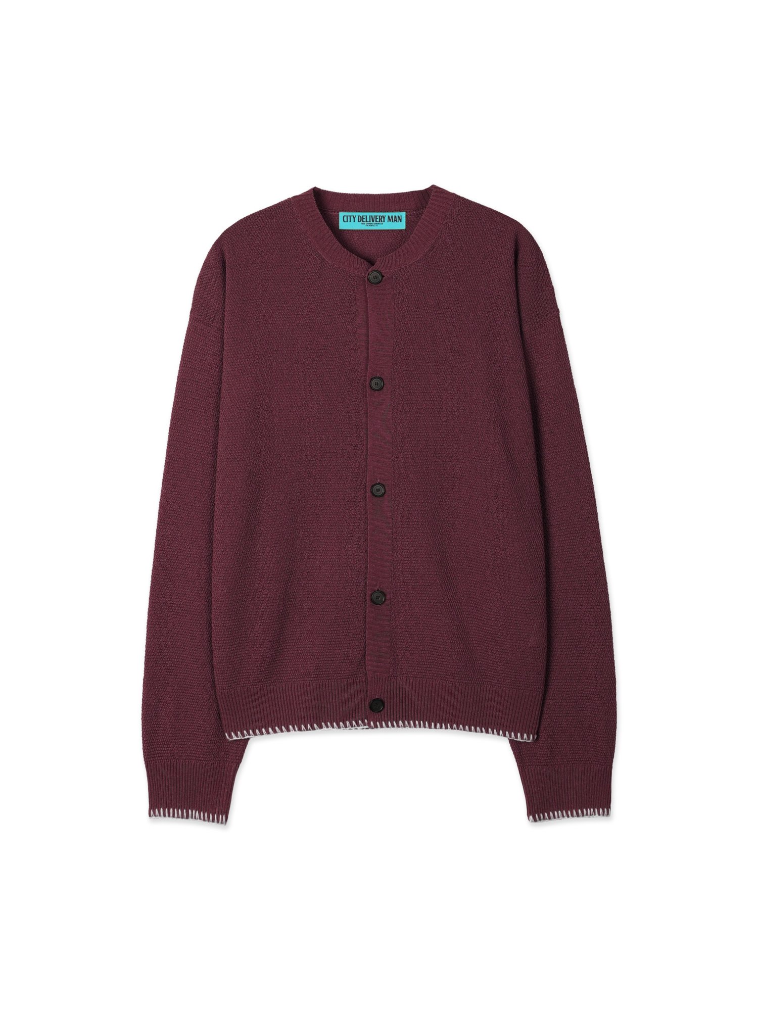 Linen Needle-work Cardigan (Purple)
