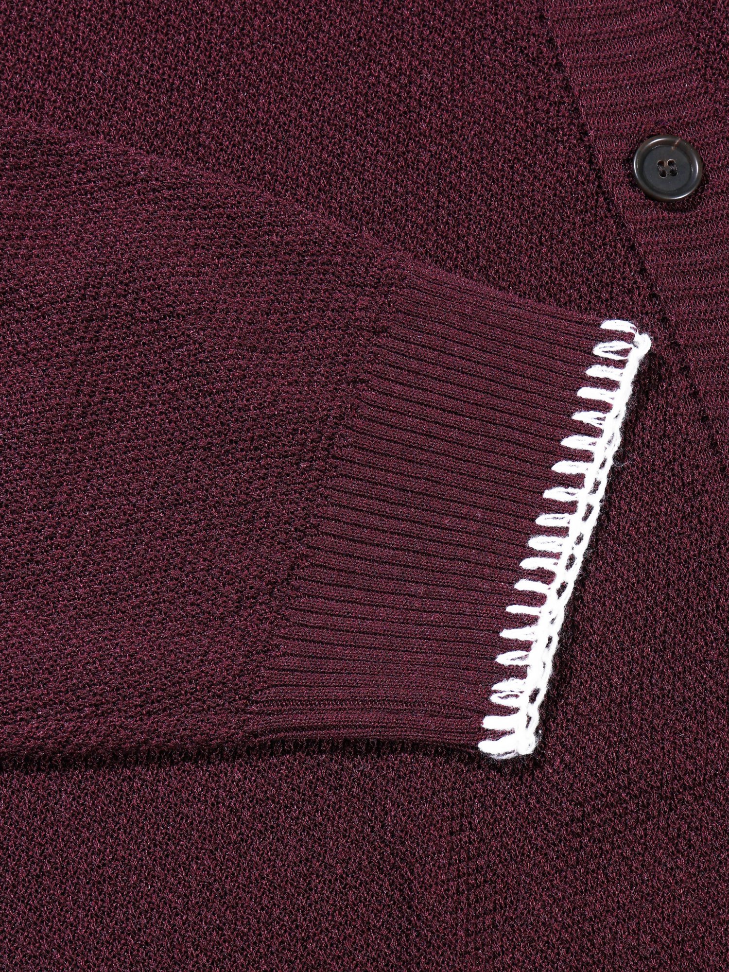 Linen Needle-work Cardigan (Purple)