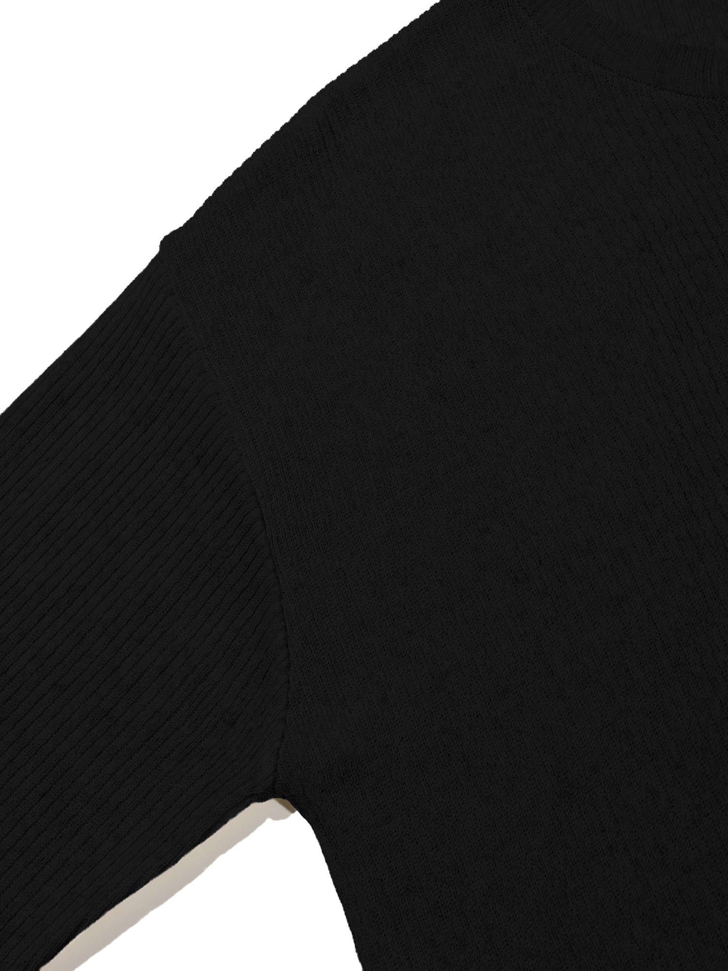 Linen Zip-up Knit Cardigan (Black)