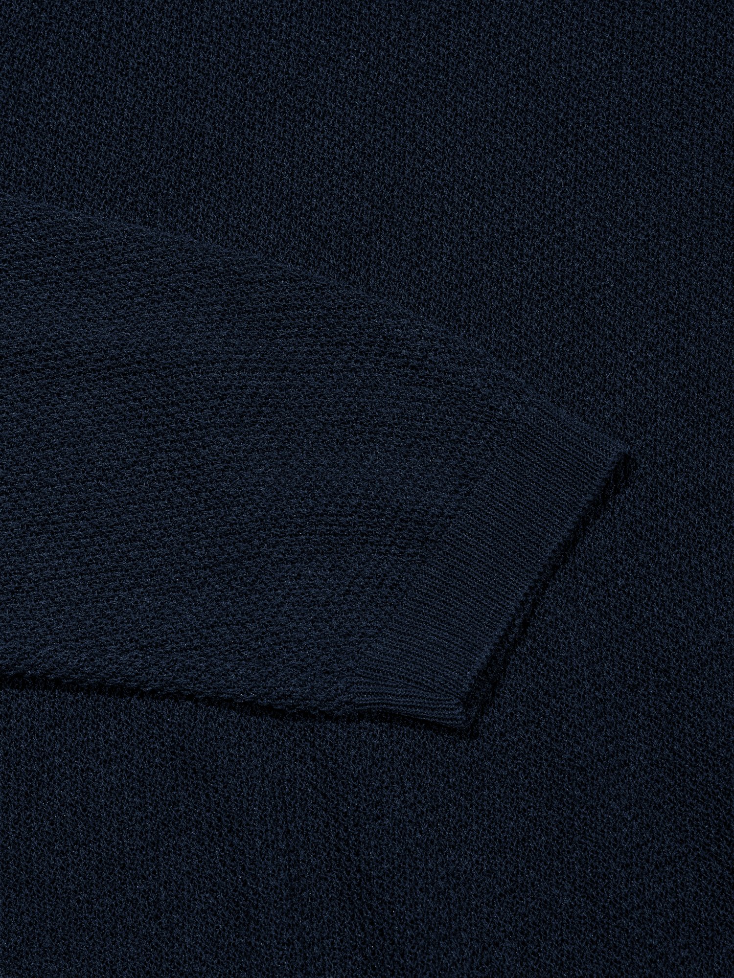 Linen Henry Knit Pull-over (Navy)