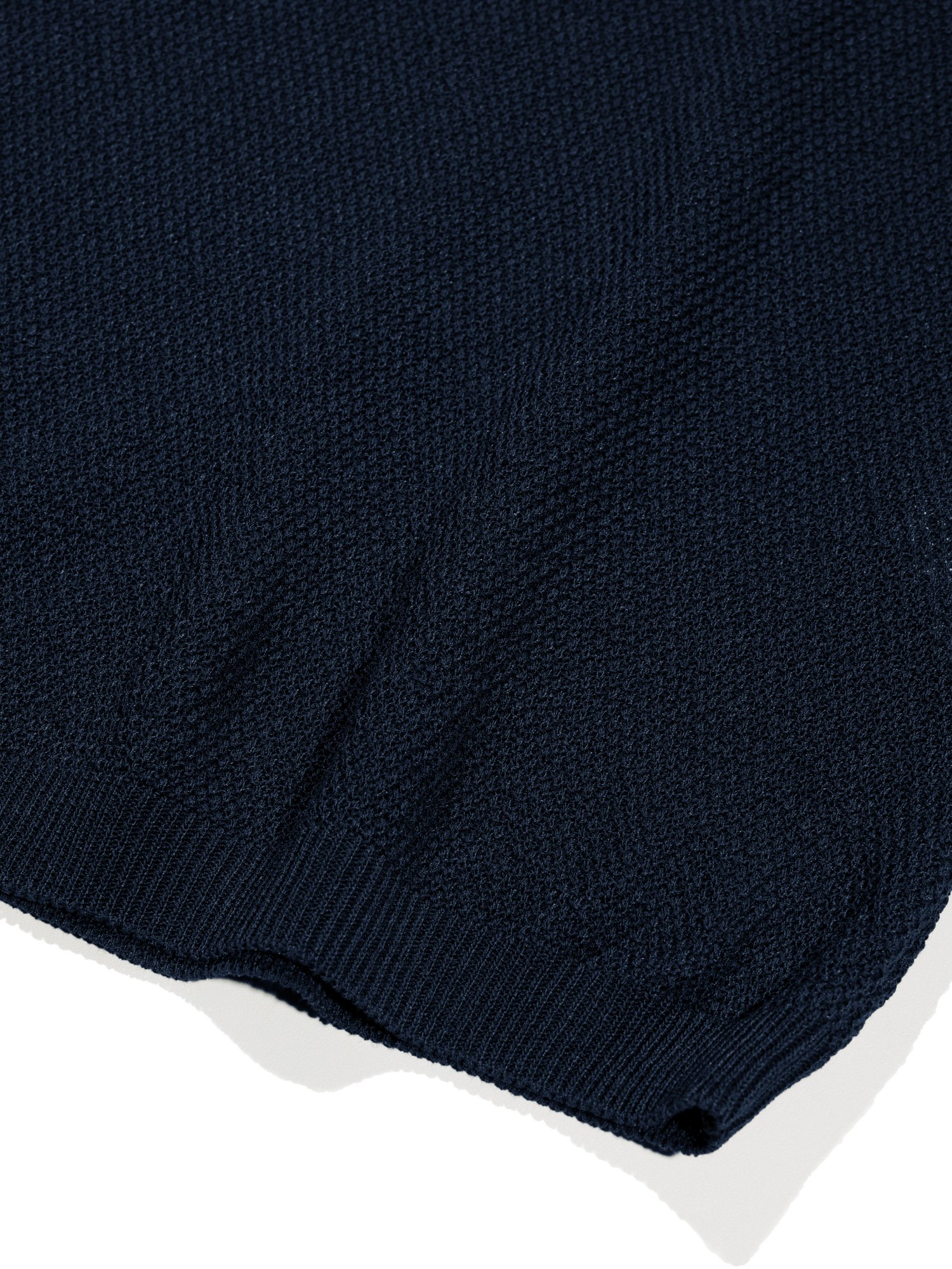 Linen Henry Knit Pull-over (Navy)