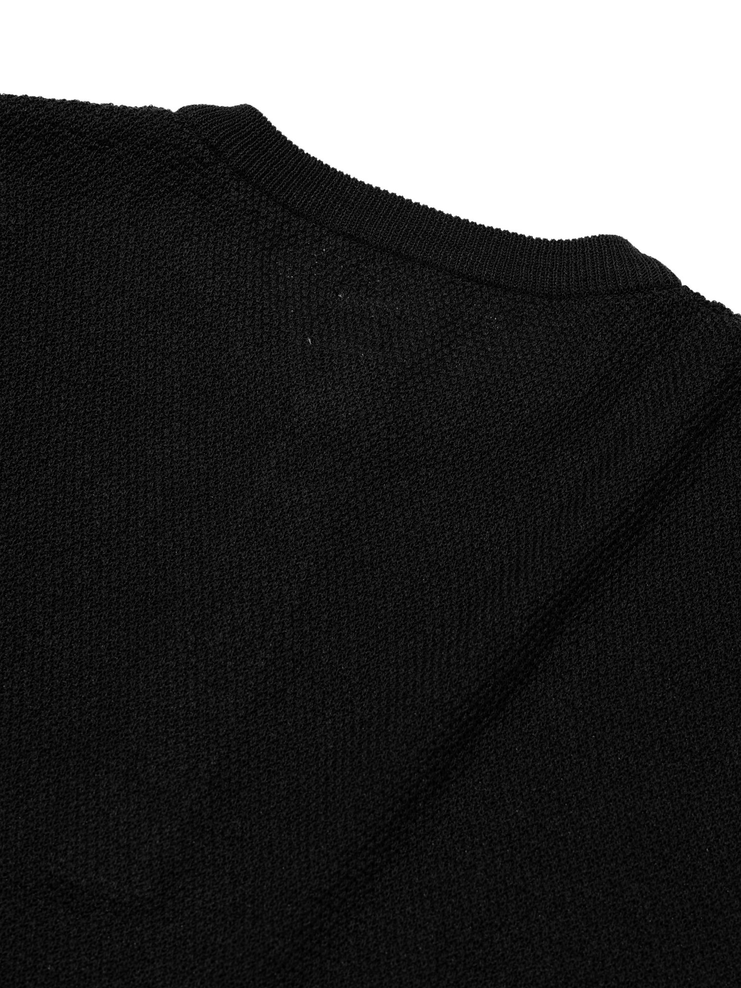 Linen Henry Knit Pull-over (Black)