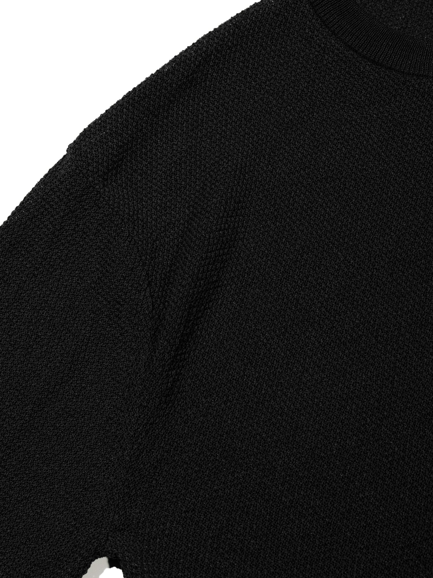Linen Henry Knit Pull-over (Black)