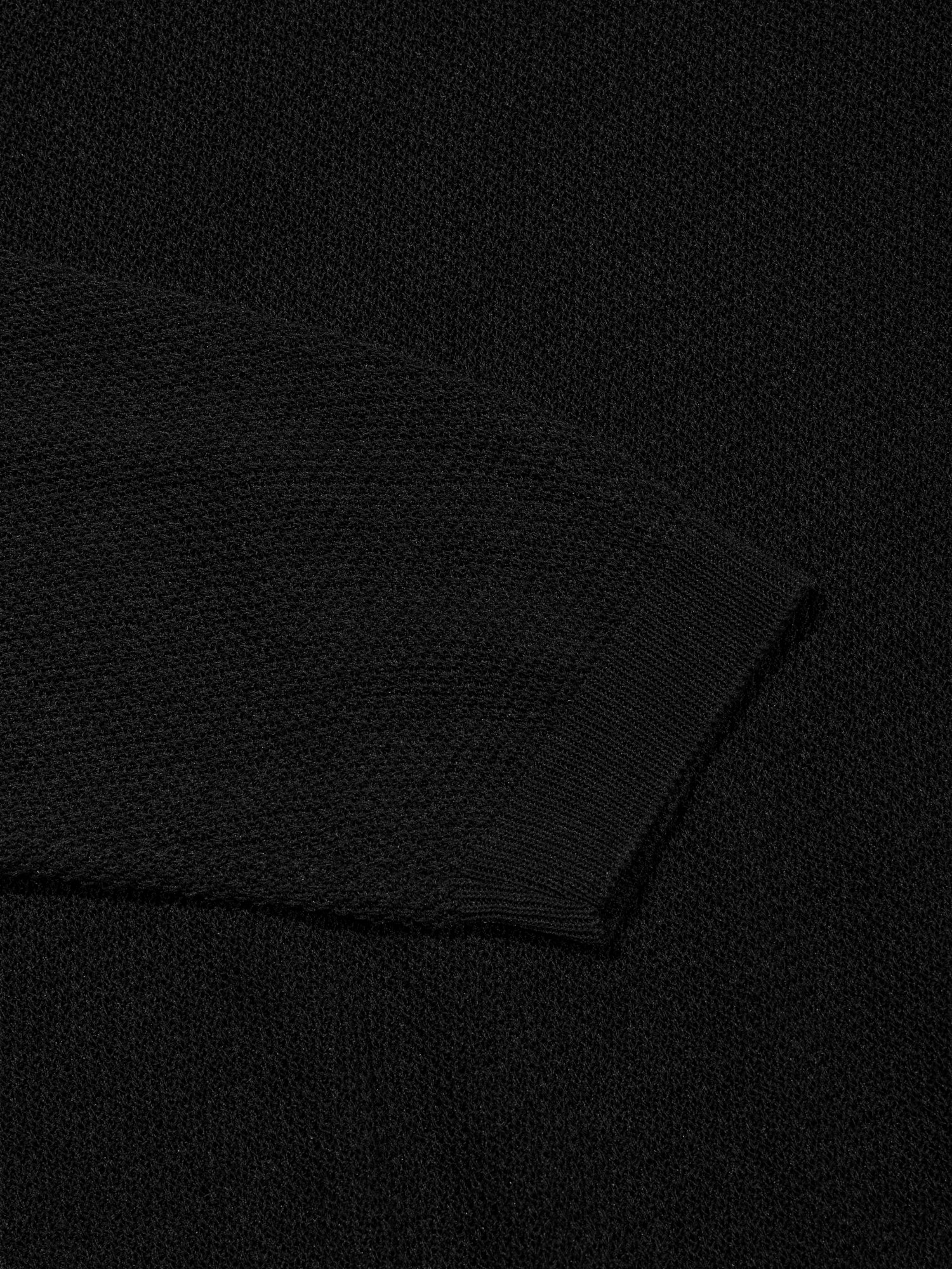 Linen Henry Knit Pull-over (Black)