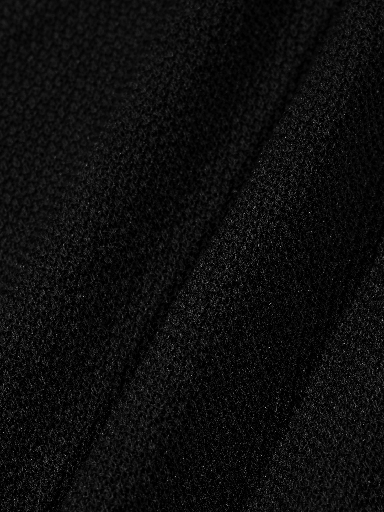 Linen Henry Knit Pull-over (Black)