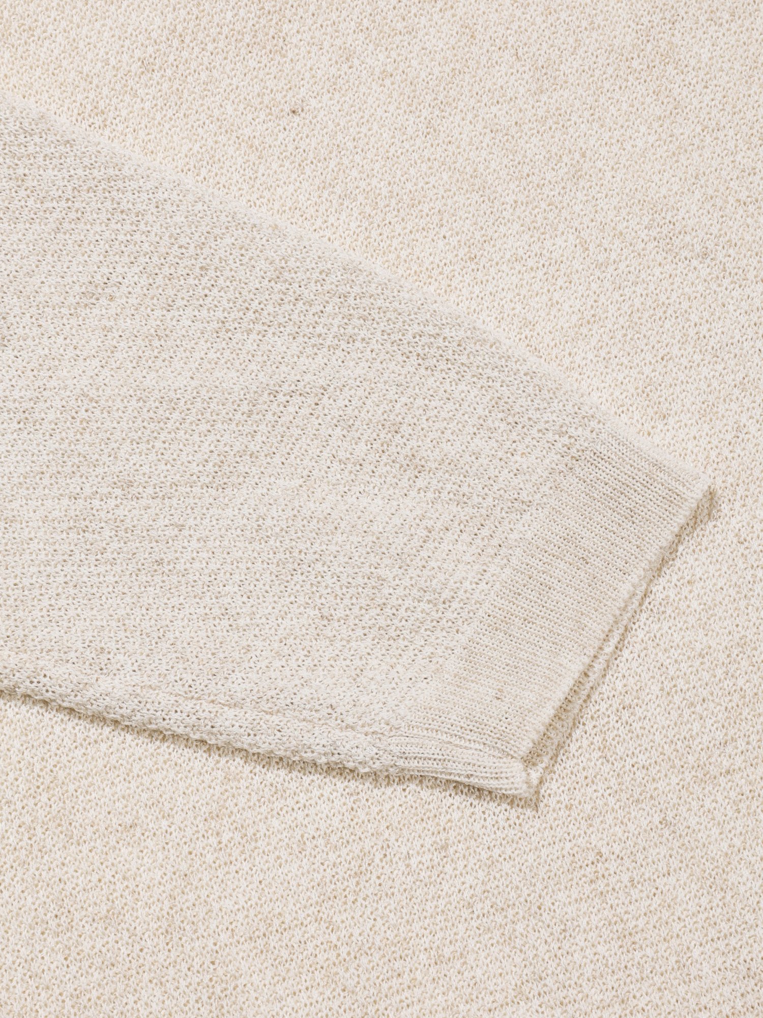 Linen Henry Knit Pull-over (Oatmeal)