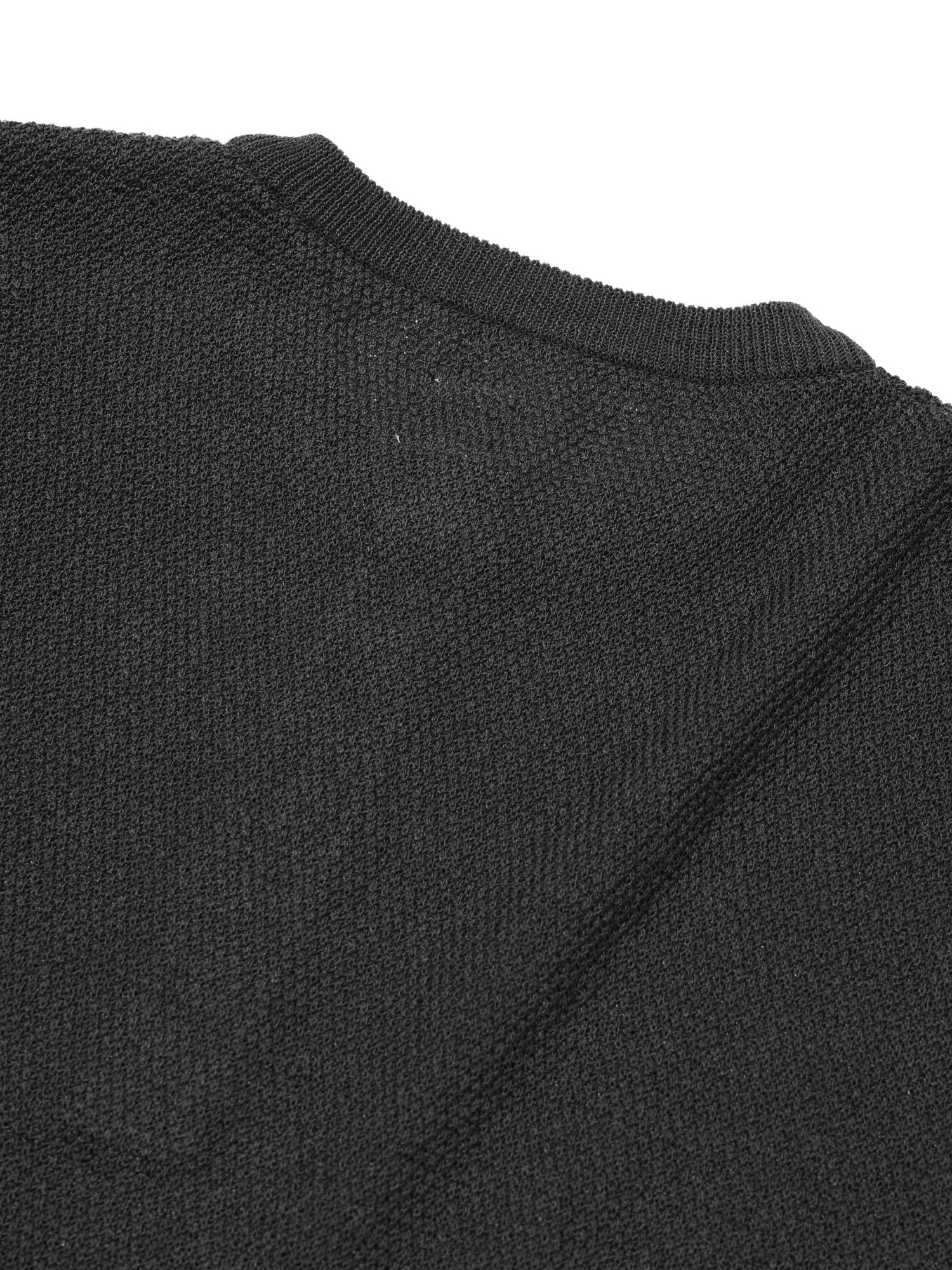 Linen Henry Knit Pull-over (Charcoal)