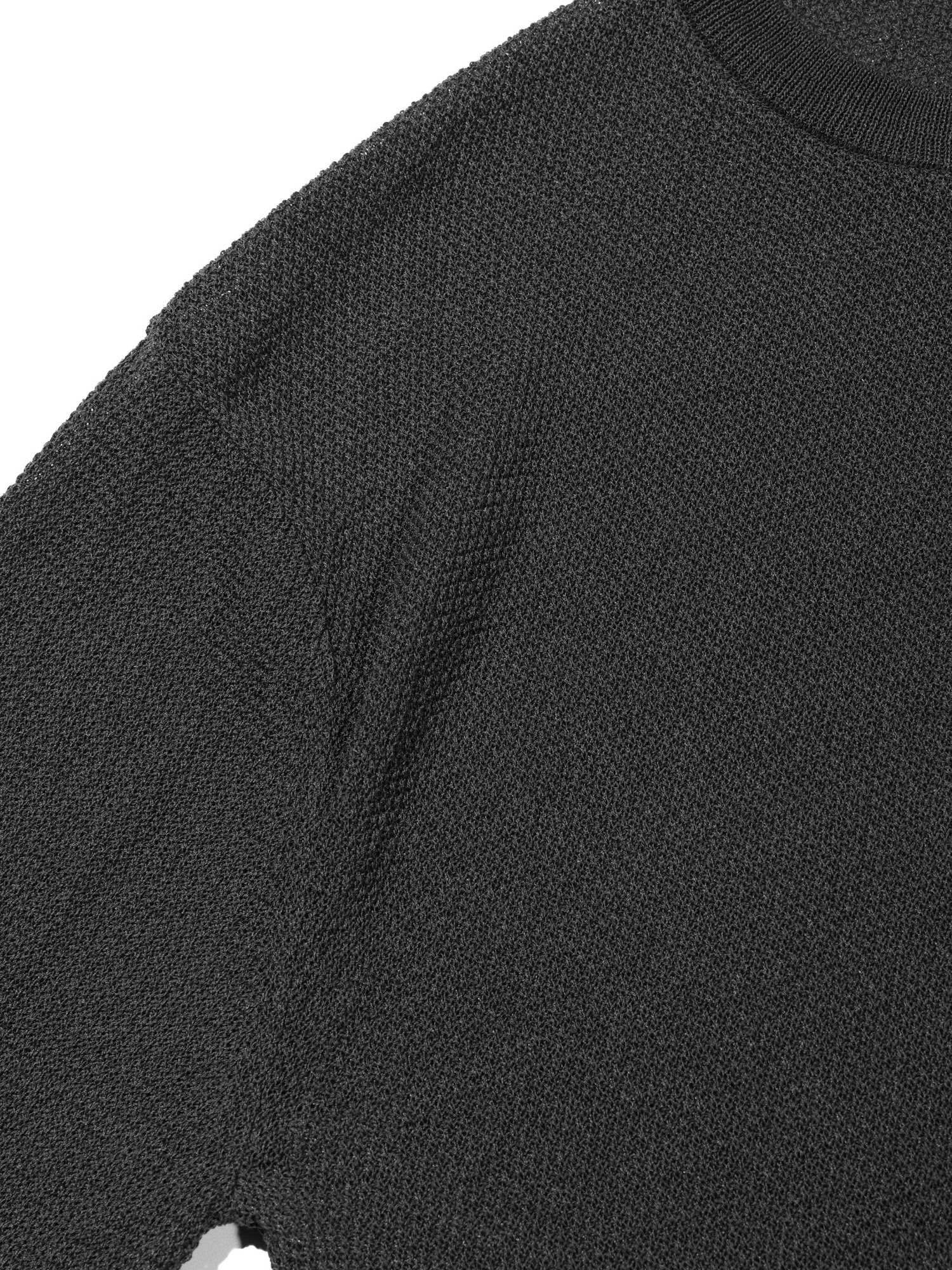 Linen Henry Knit Pull-over (Charcoal)