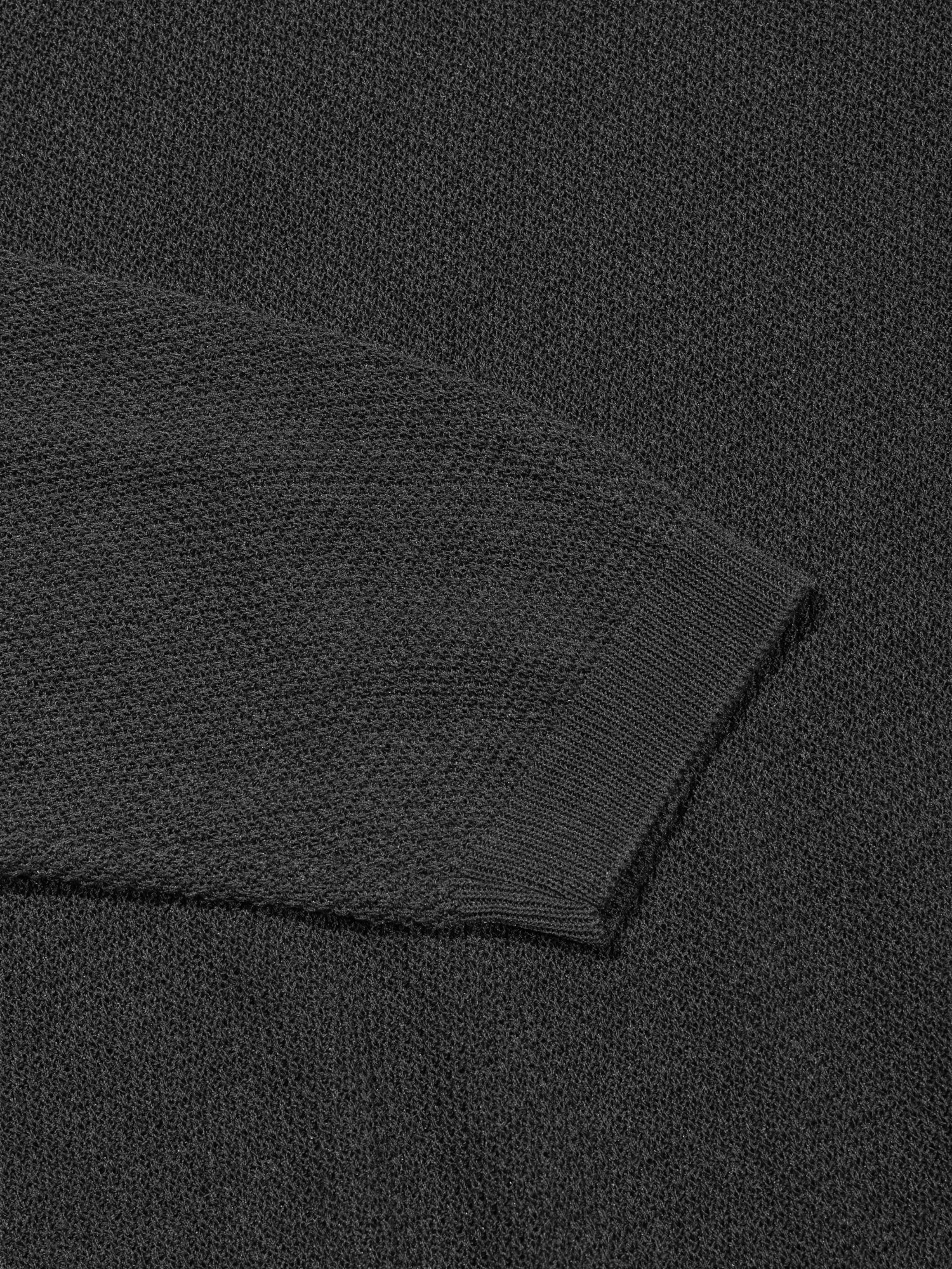 Linen Henry Knit Pull-over (Charcoal)