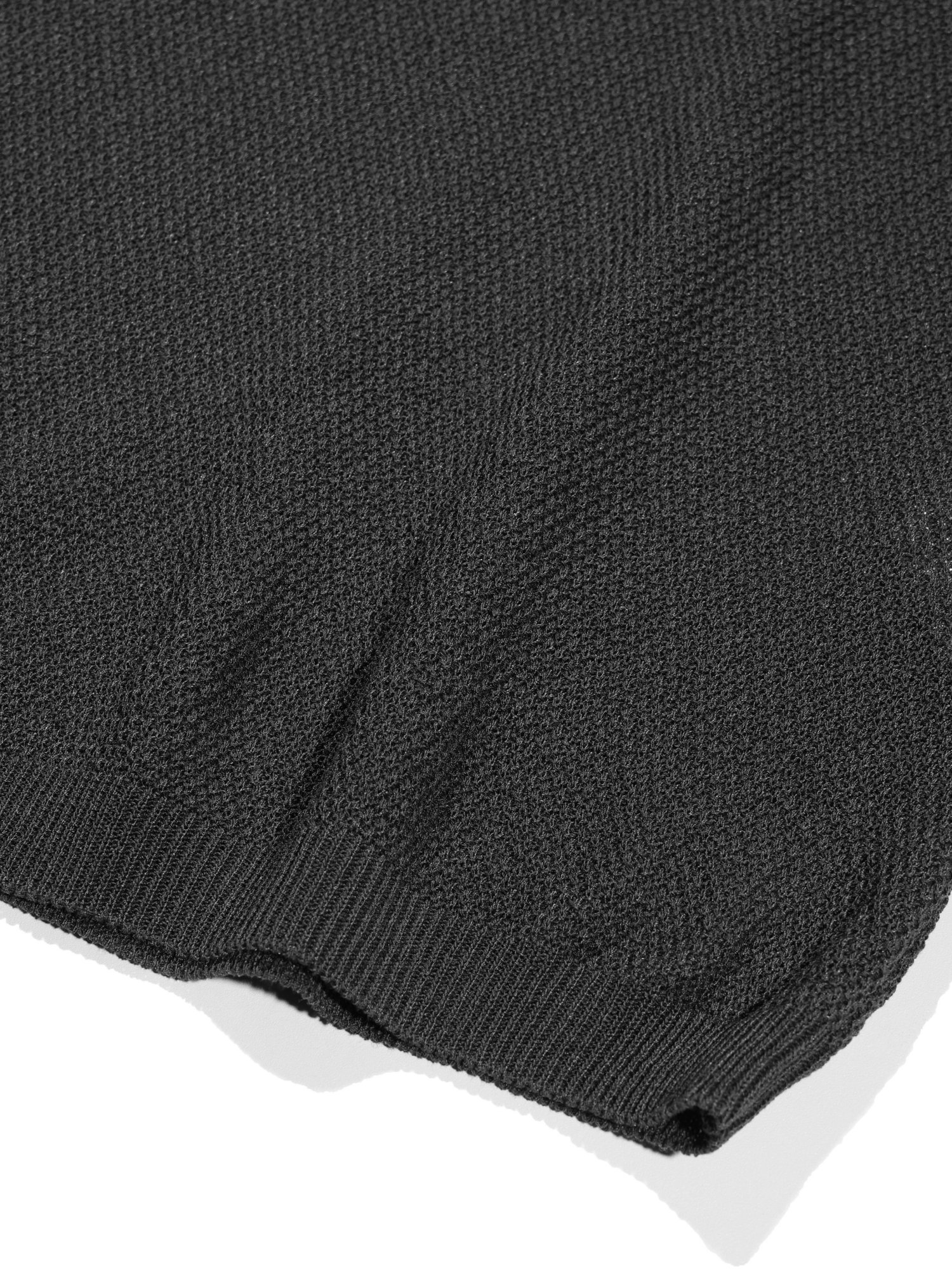 Linen Henry Knit Pull-over (Charcoal)