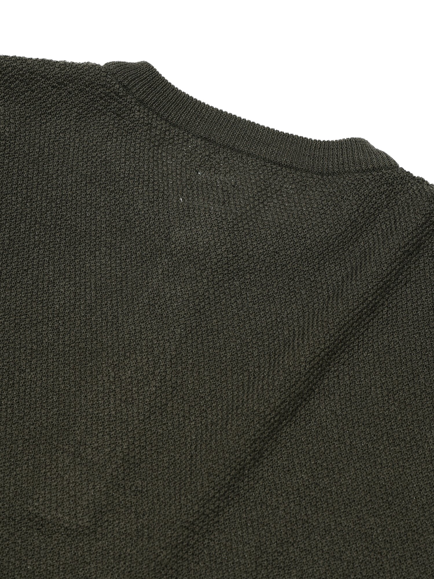 Linen Henry Knit Pull-over (Khaki)