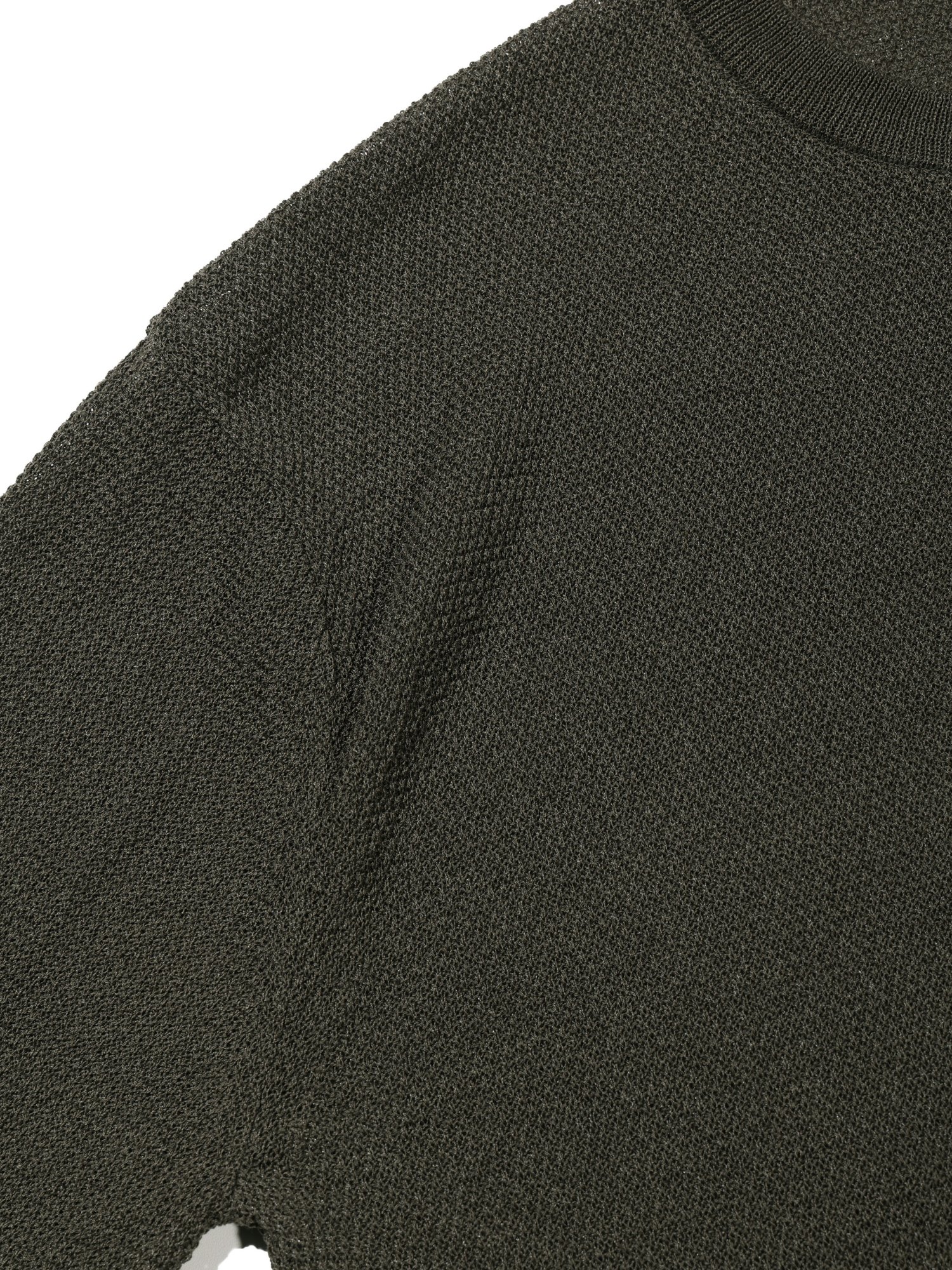 Linen Henry Knit Pull-over (Khaki)