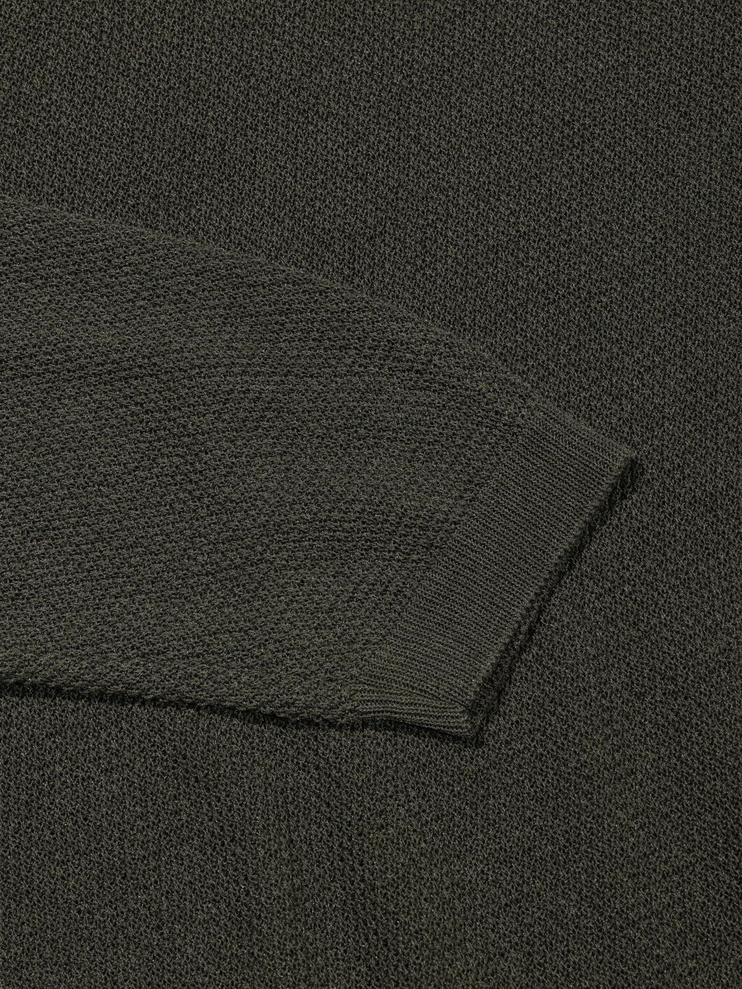 Linen Henry Knit Pull-over (Khaki)