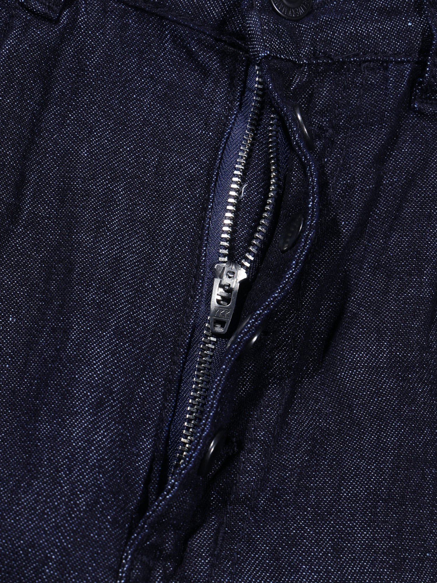 Button-up Linen Denim Pants (Indigo)