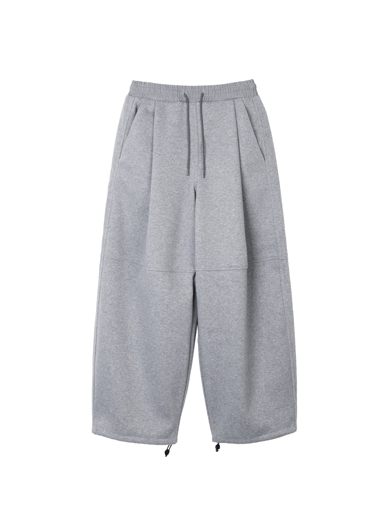 Wool Brushed Daddy Pants (Melange Gray)
