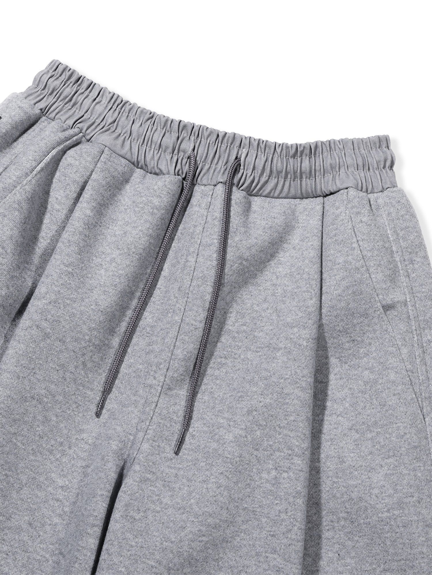 Wool Brushed Daddy Pants (Melange Gray)