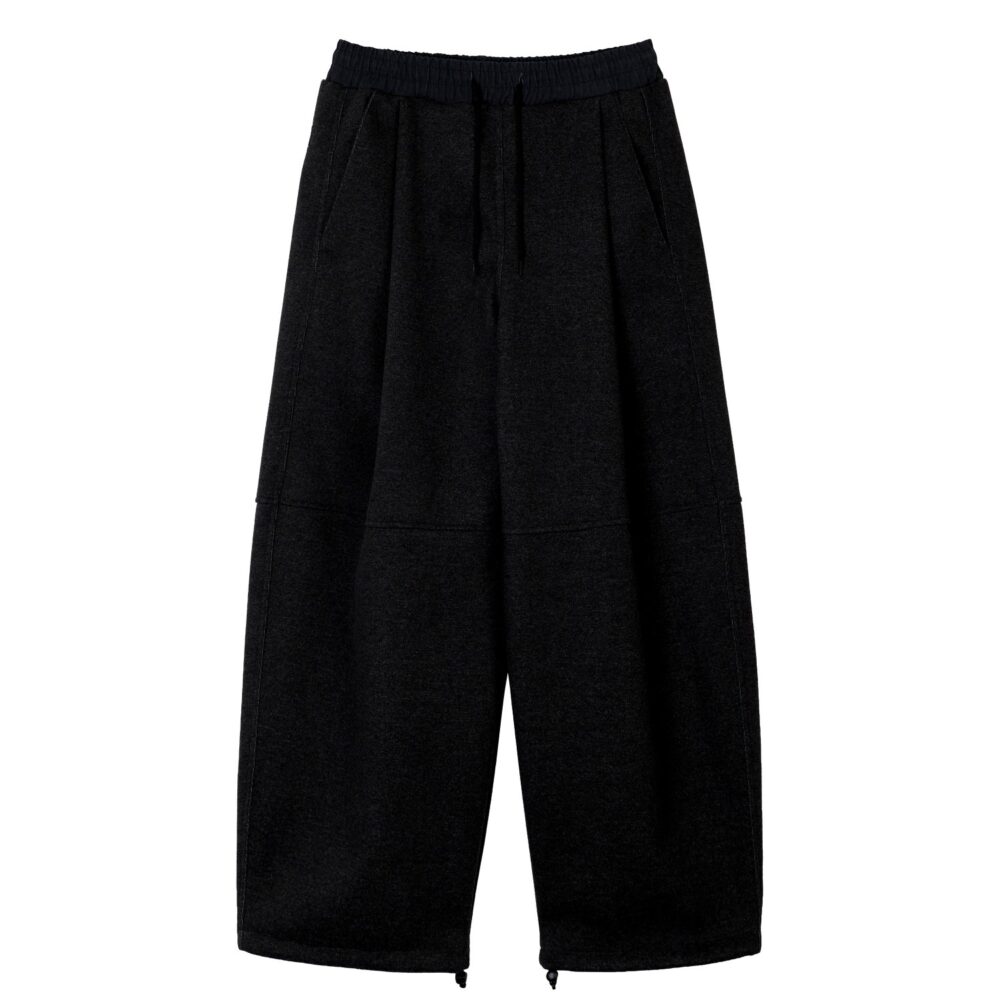 Wool Brushed Daddy Pants (Black)
