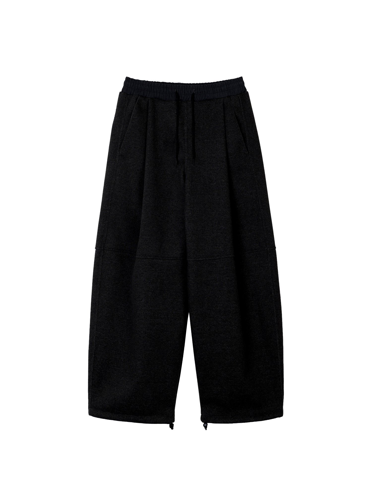 Wool Brushed Daddy Pants (Black)