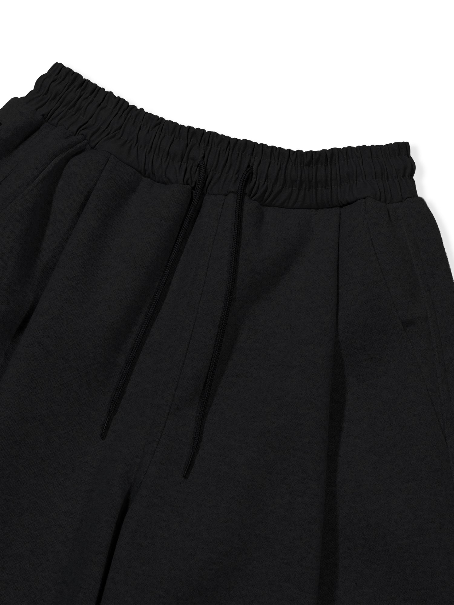 Wool Brushed Daddy Pants (Black)